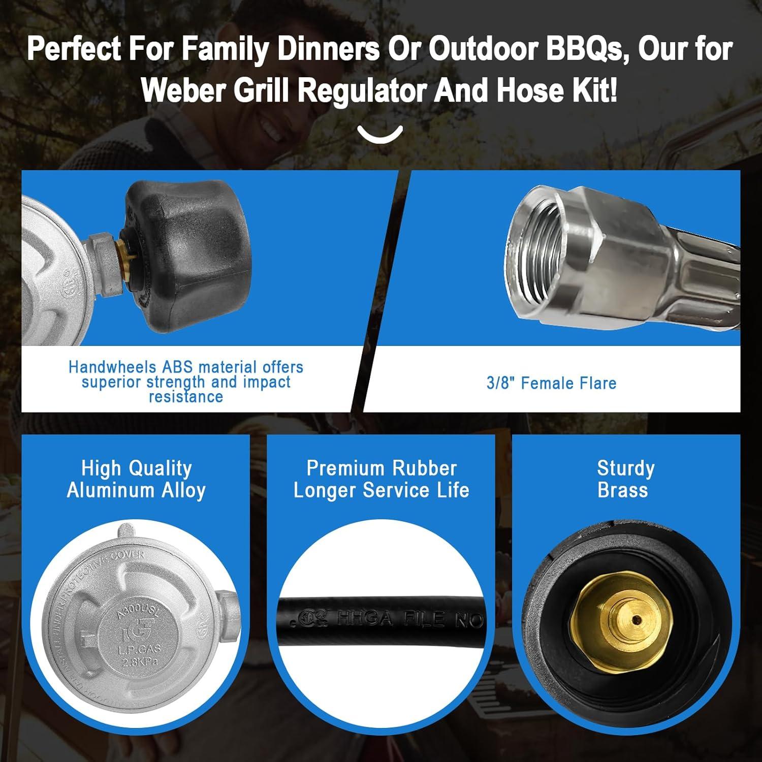 Kit de Manguera y Regulador Sekvira para Parrillas Weber