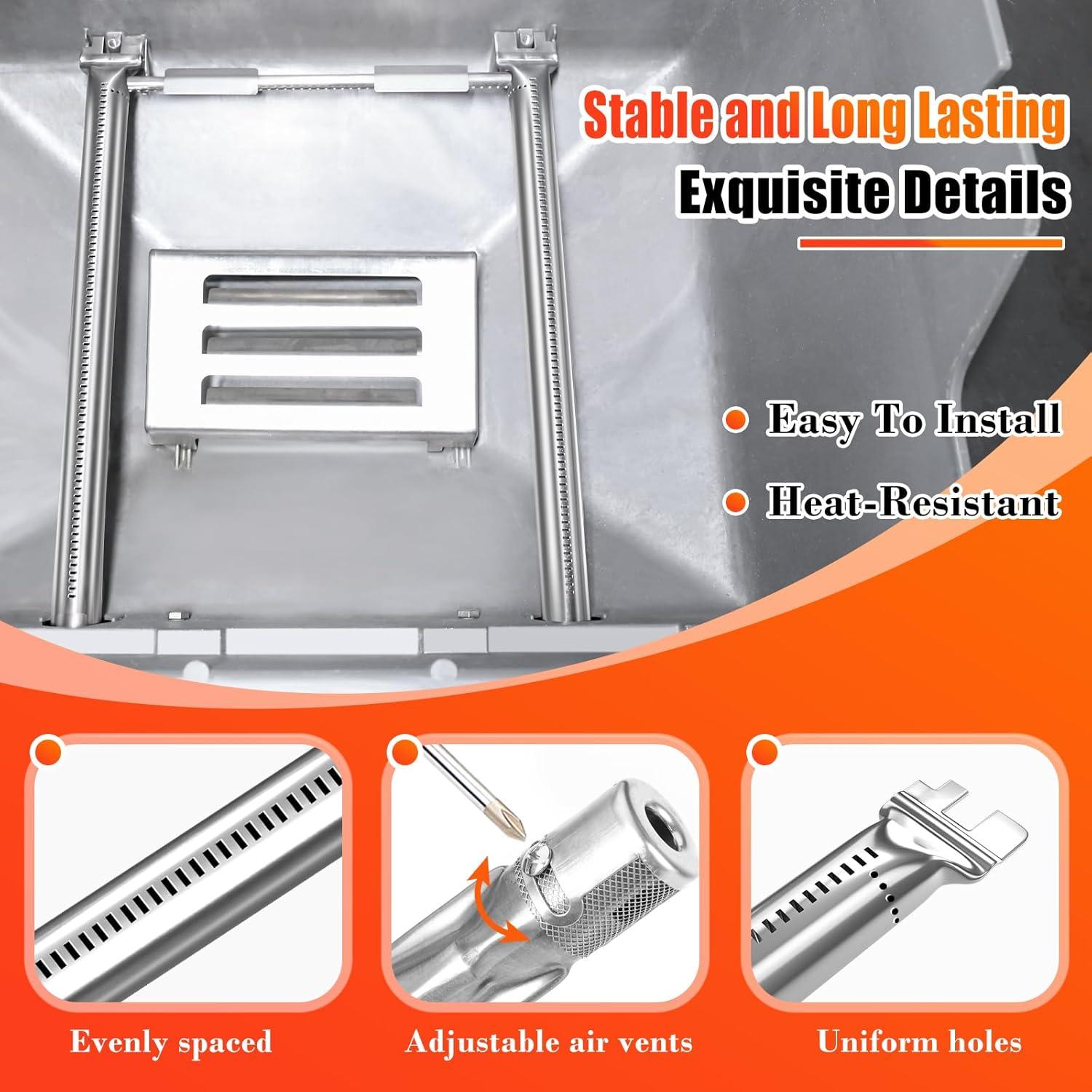 Quemador de Parrilla Hisencn 18" Acero Inoxidable para Weber Spirit 200