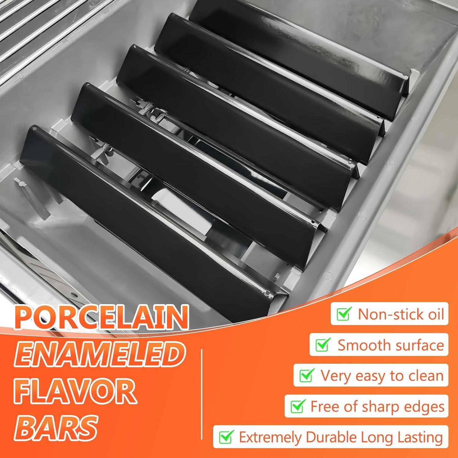 Barras Flavorizer Enameled QuliMetal para Weber Spirit 300