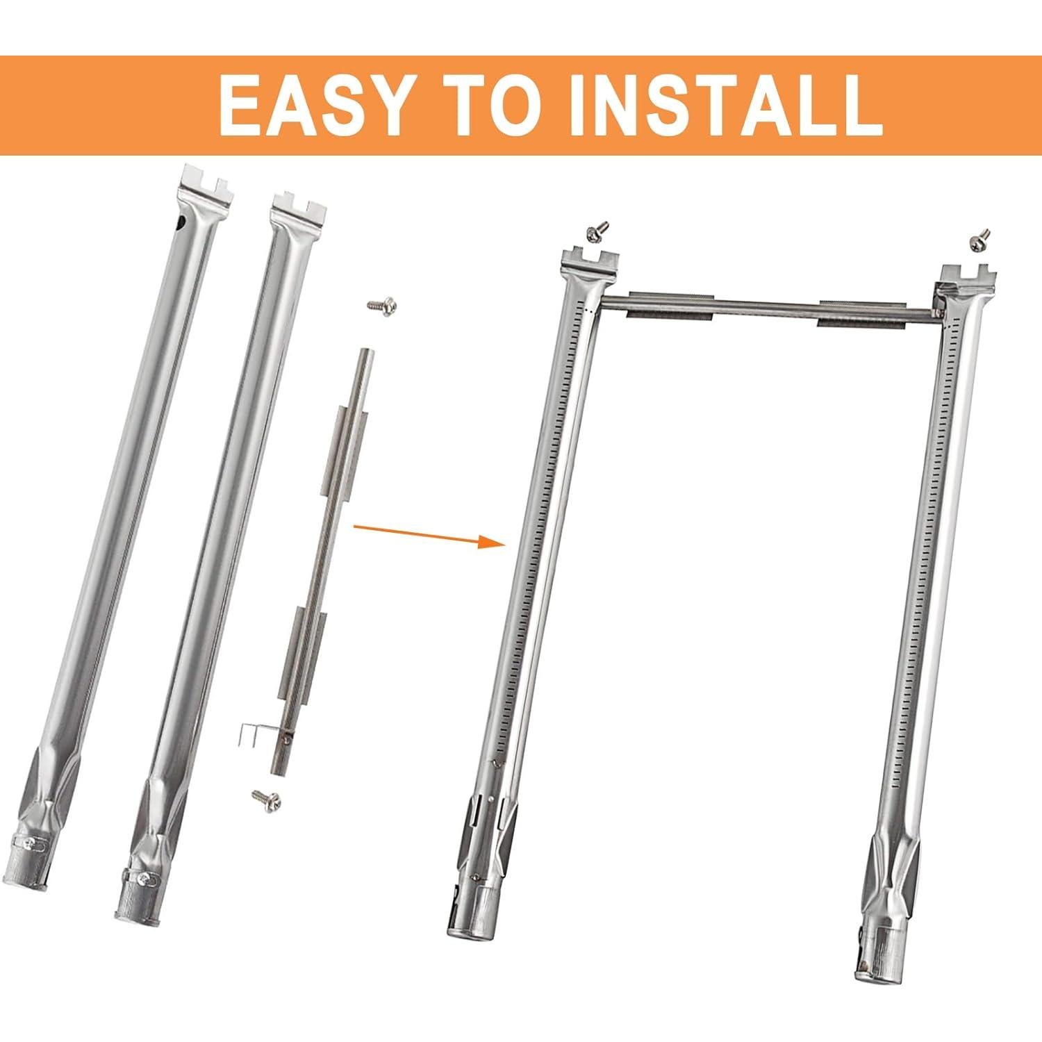 Piezas de Parrilla PETKAO para Weber Spirit 2 - 3 Barras Saborizadoras y 2 Tubos de Quemador