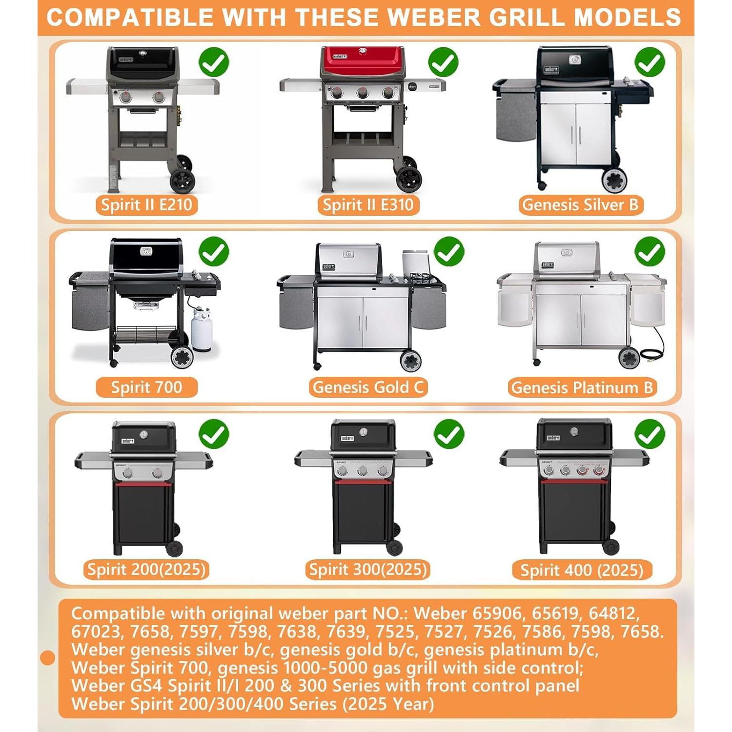 Placa de Plancha de Hierro Fundido PETKAO para Weber 7658