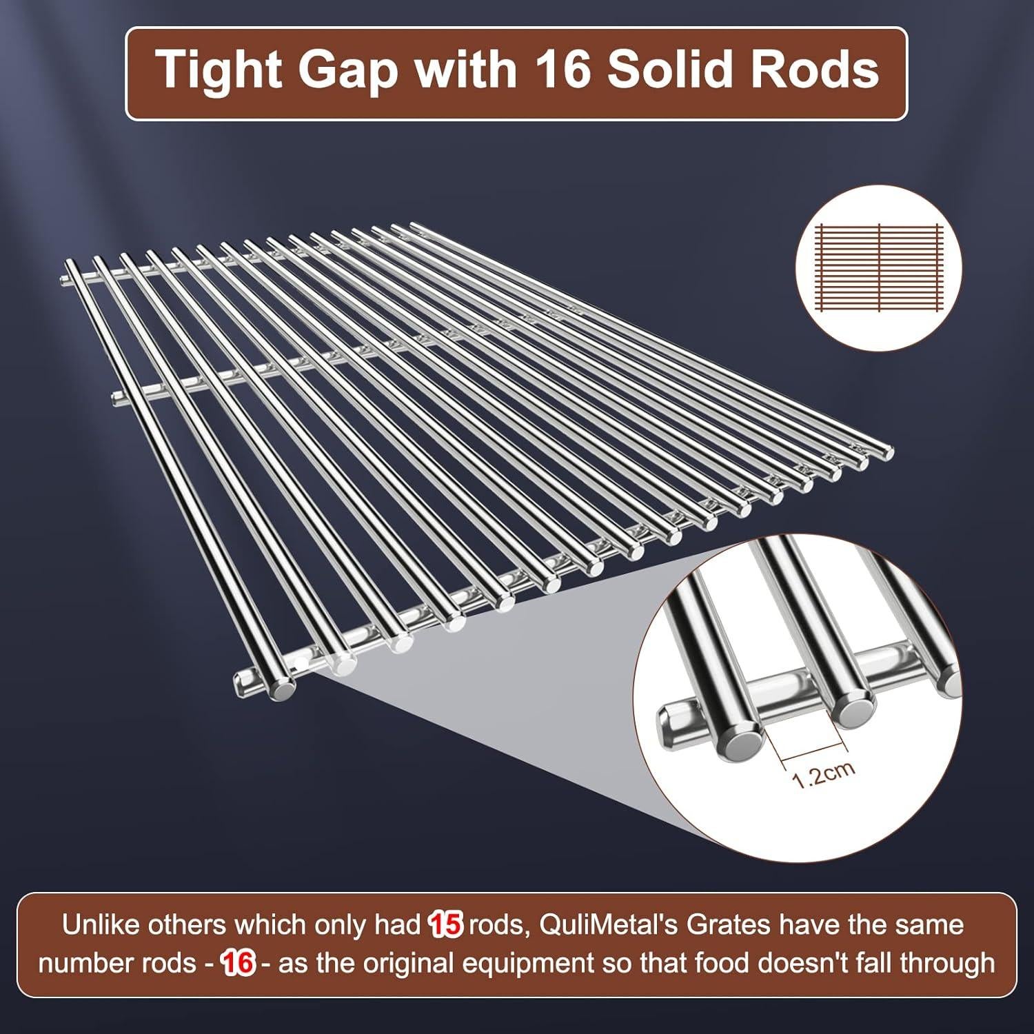 Rejillas de Parrilla QuliMetal SUS304 para Weber Spirit 300