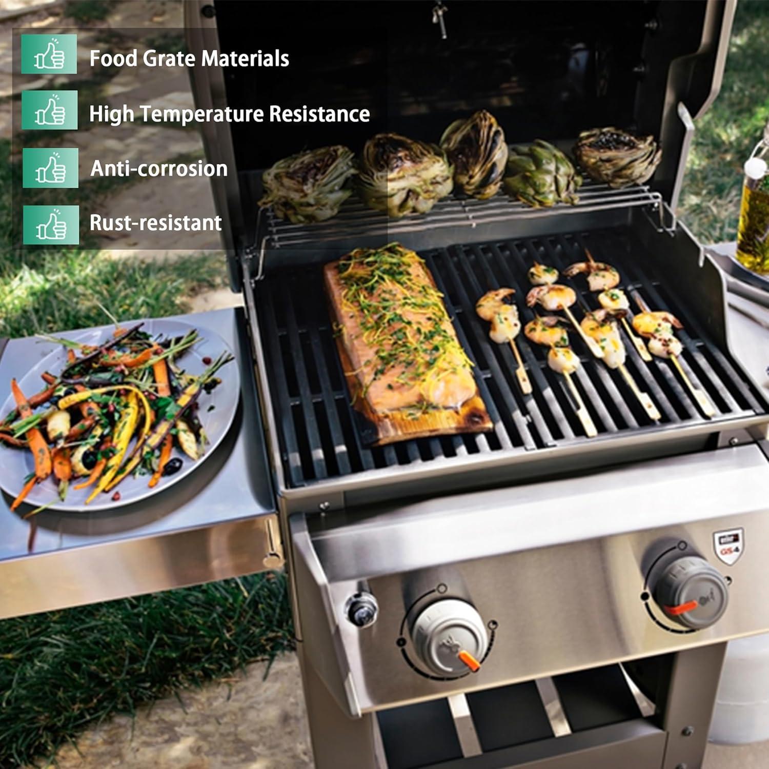 Rejillas de cocina Weber Spirit E-210 7637, hierro fundido, 2 piezas