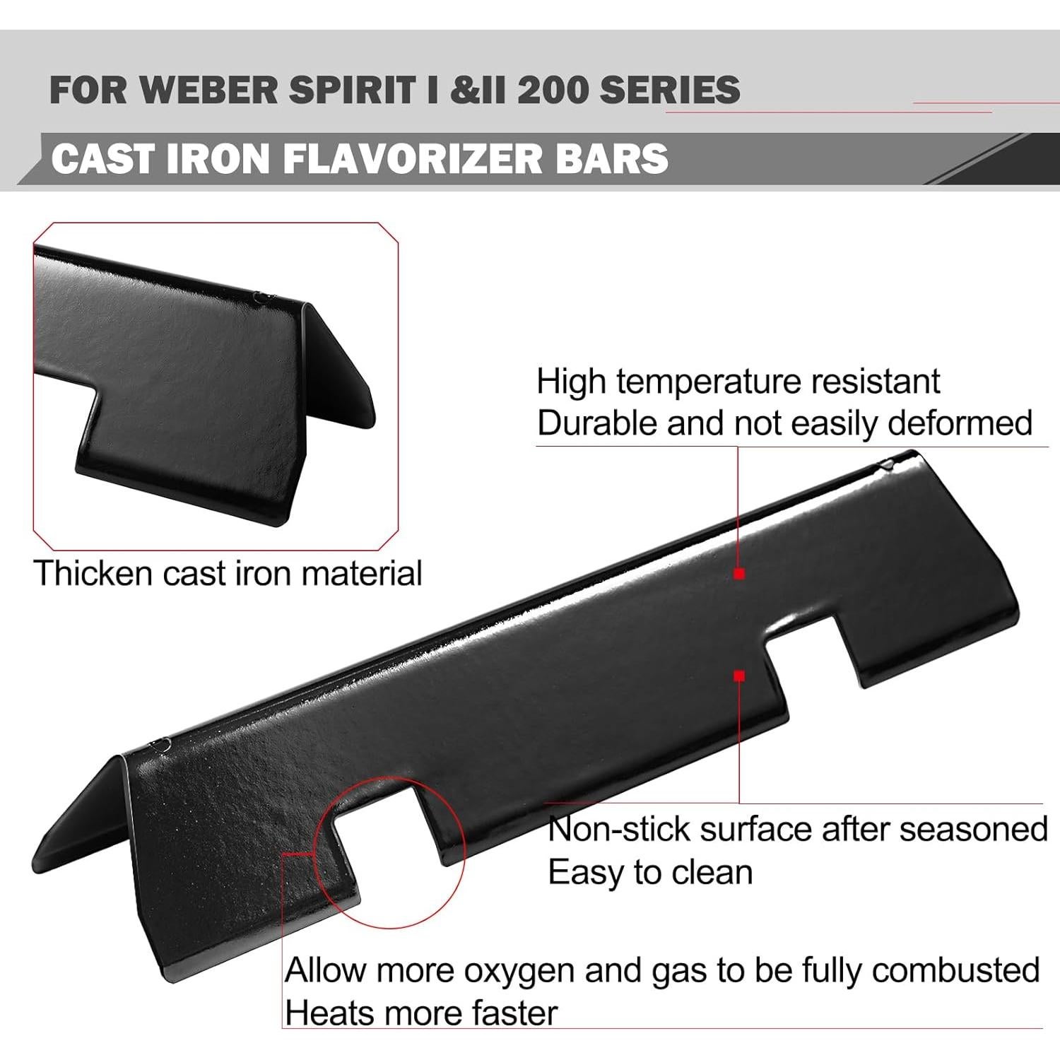 Piezas de Repuesto Weber Spirit E210 - Barras Flavorizer y Quemadores