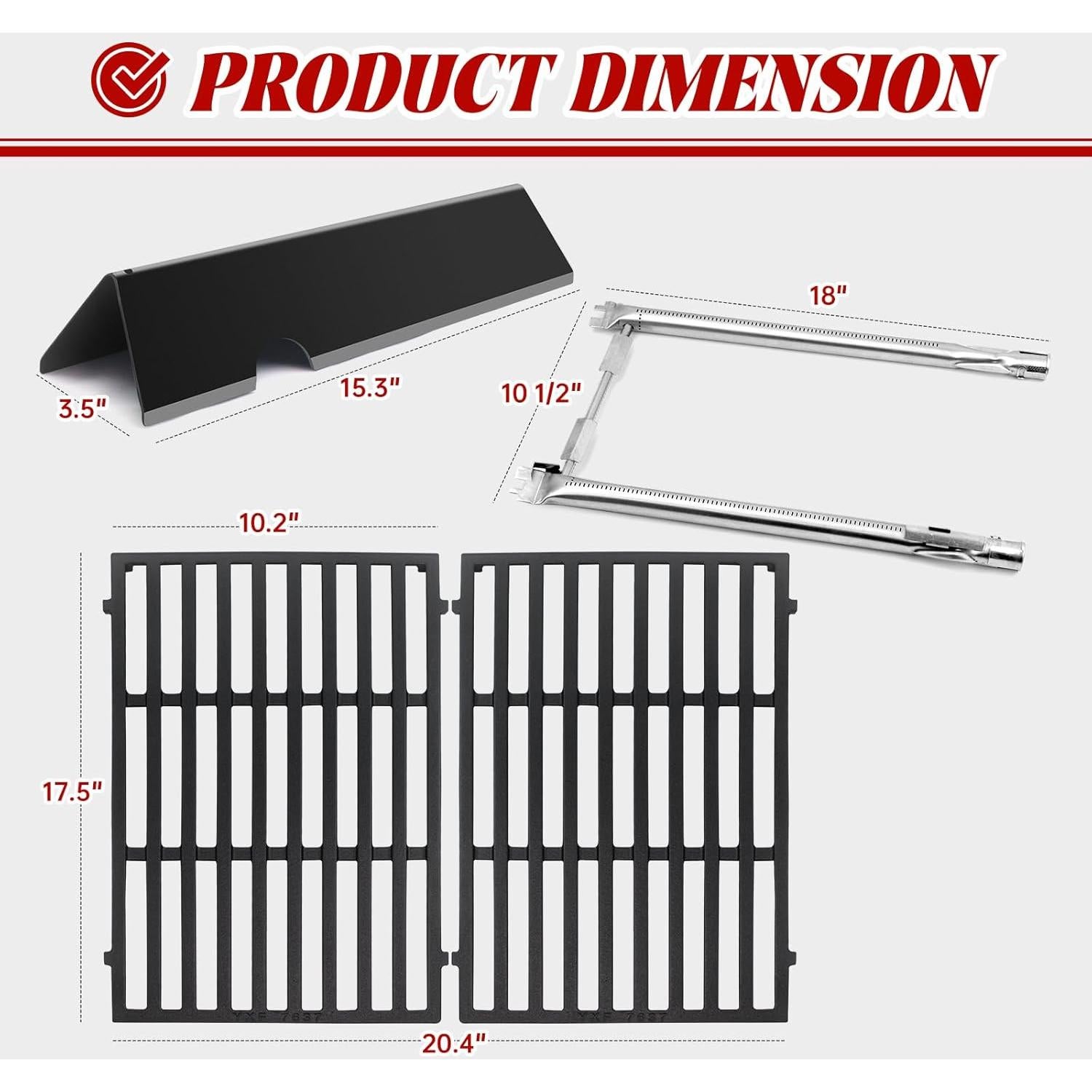 Repuestos Parrilla Weber Spirit II 200 - Barras Sabor y Tubos