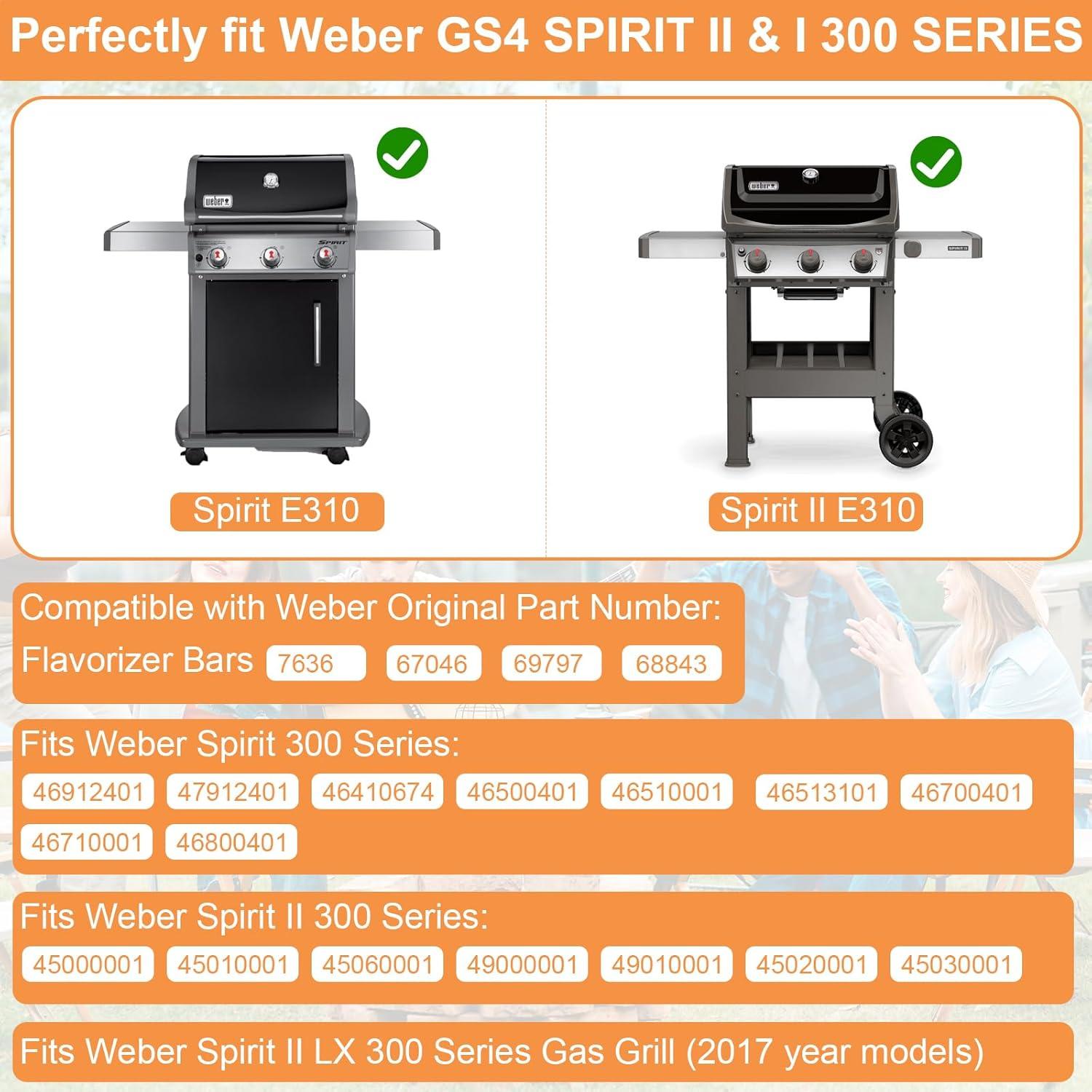 Barras Flavorizer PETKAO 7636 para Parrillas Weber Spirit II
