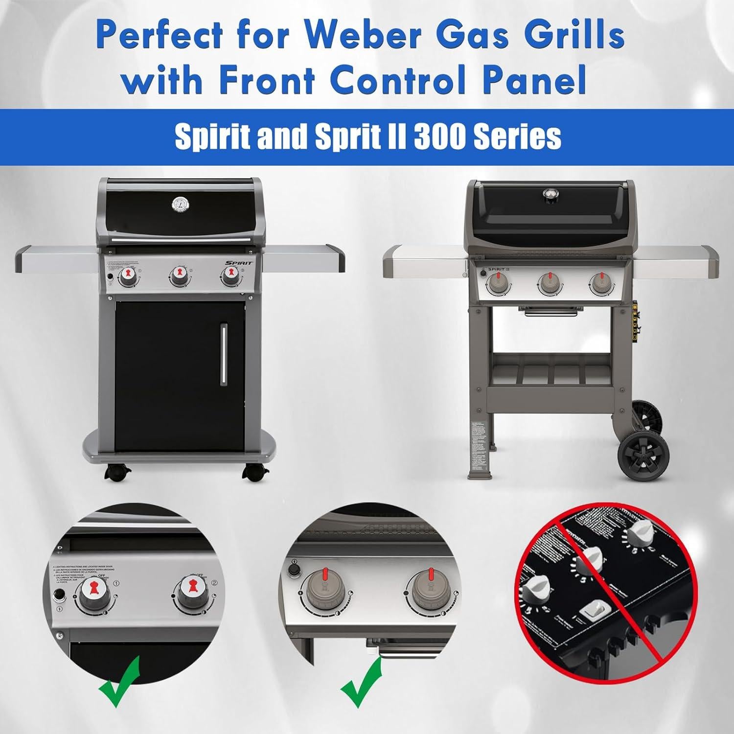 Rejillas de Parrilla de Hierro Fundido Grillflame 7638 para Weber Spirit 300