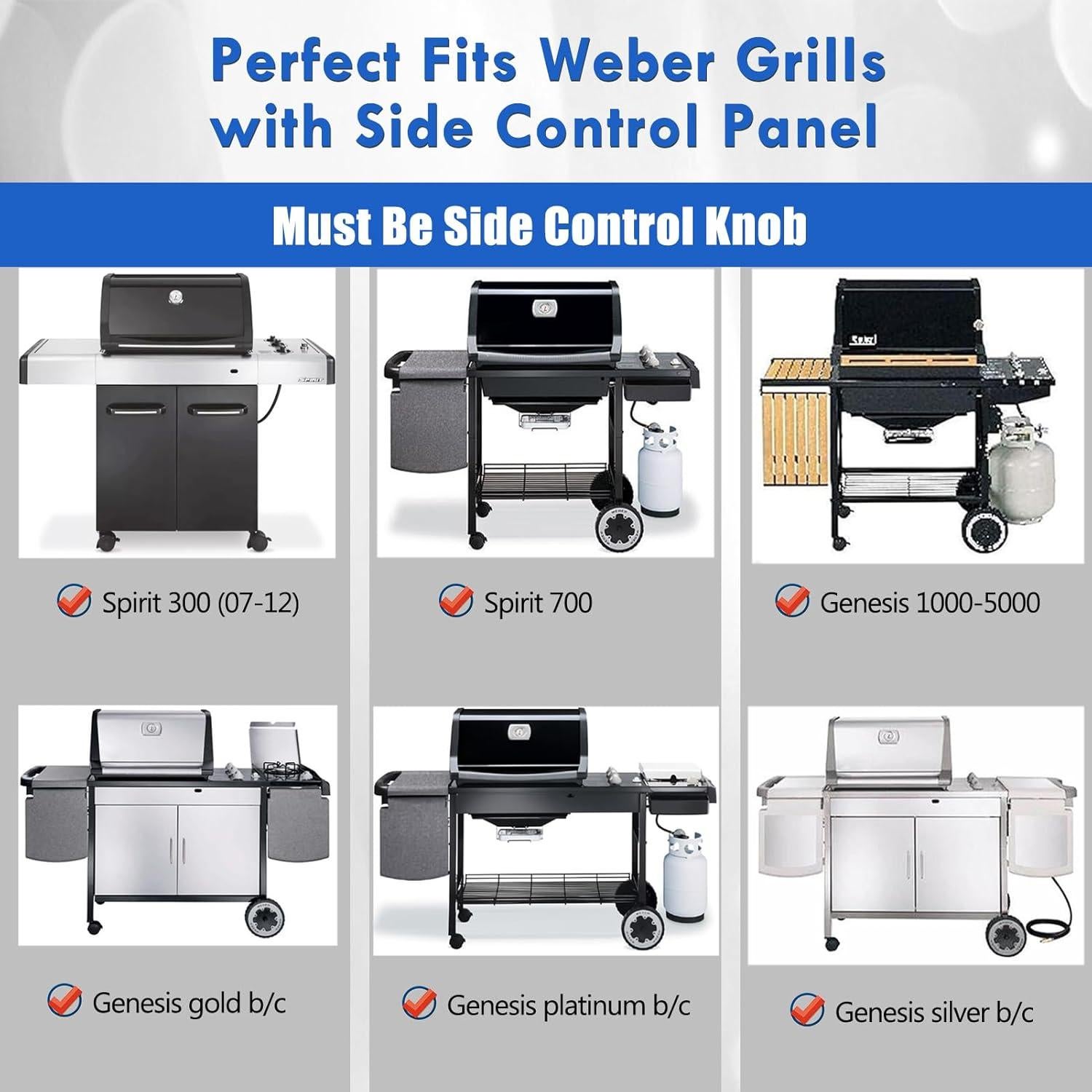 Rejillas de Parrilla de Hierro Fundido Grillflame 7638 para Weber Spirit 300