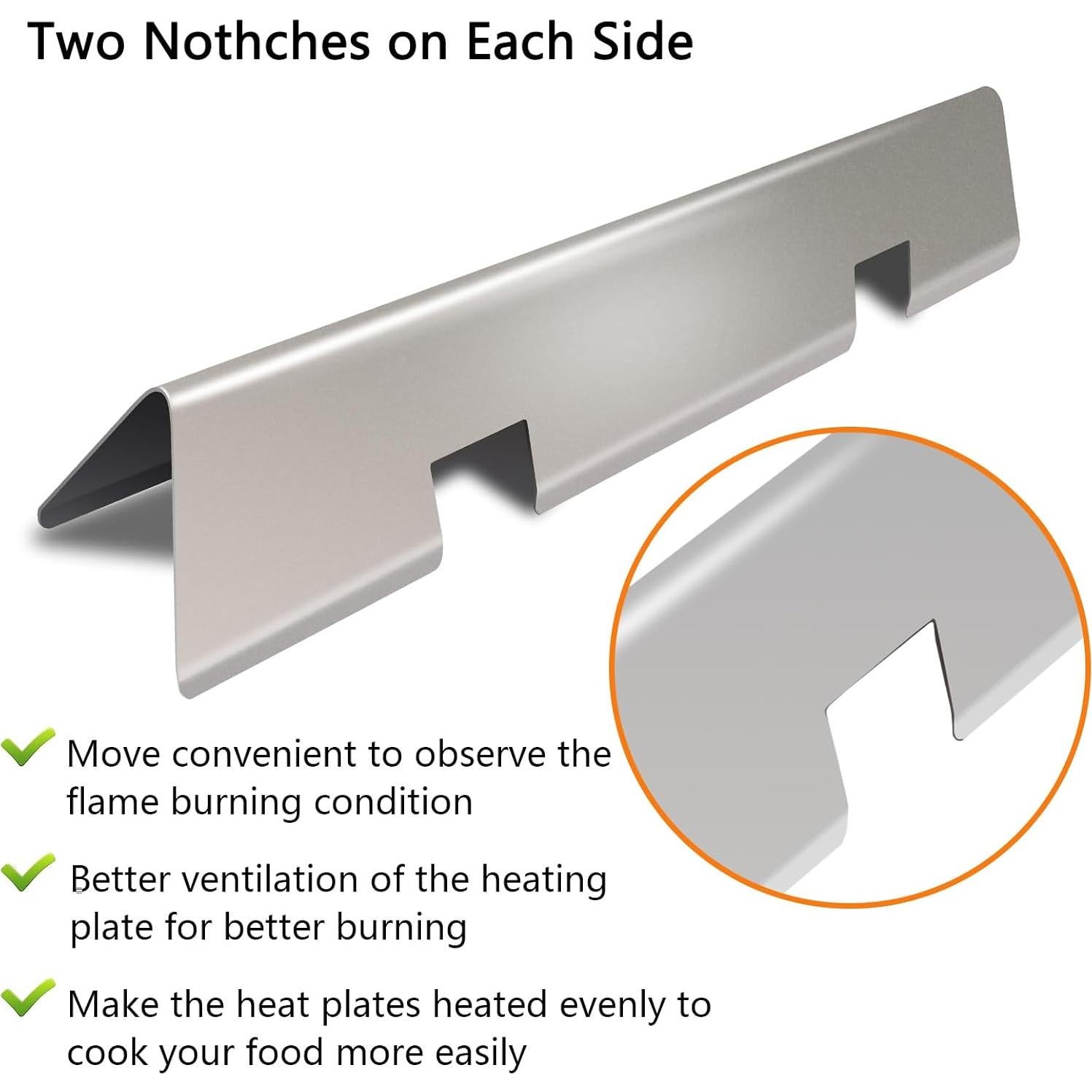 Barras Saborizadoras GOKOTASA 7636 para Parrillas Weber Spirit II