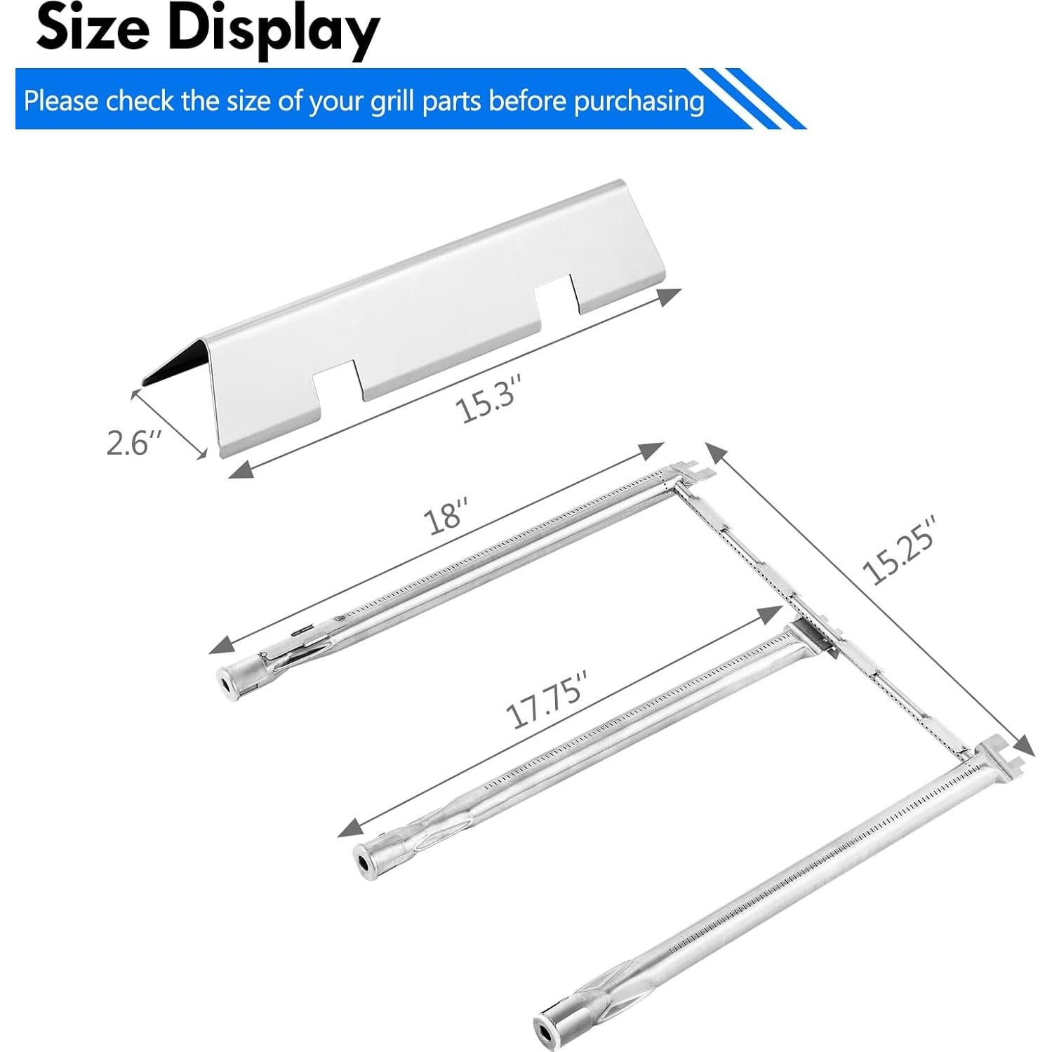 Barras Flavorizer y Quemadores Grillflame para Parrilla Weber Spirit II 300