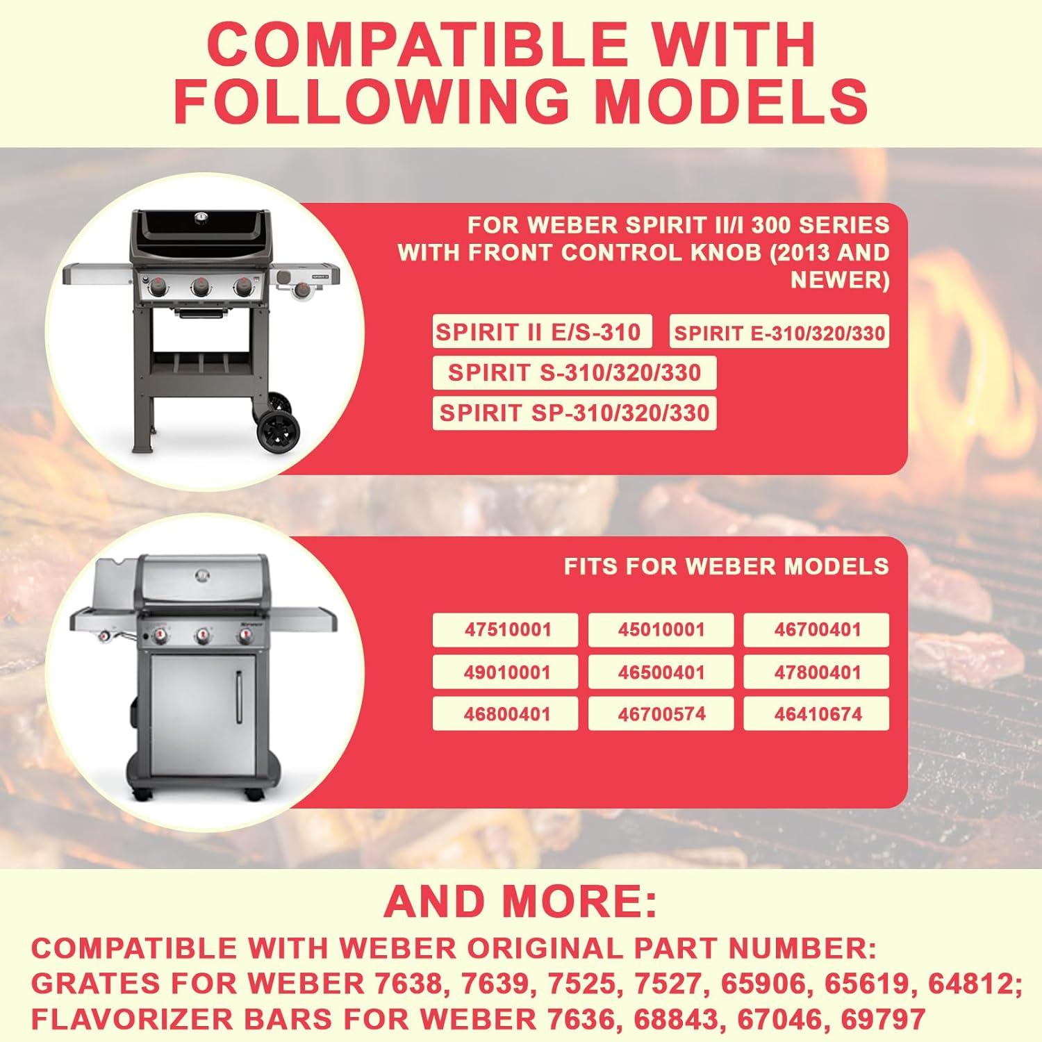 Rejillas y Barras Flavorizer Weber Spirit 7638 7636 Acero Inoxidable