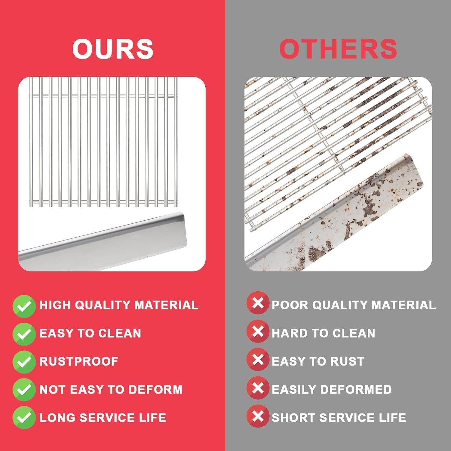 Rejillas y Barras Flavorizer Weber Spirit 7638 7636 Acero Inoxidable