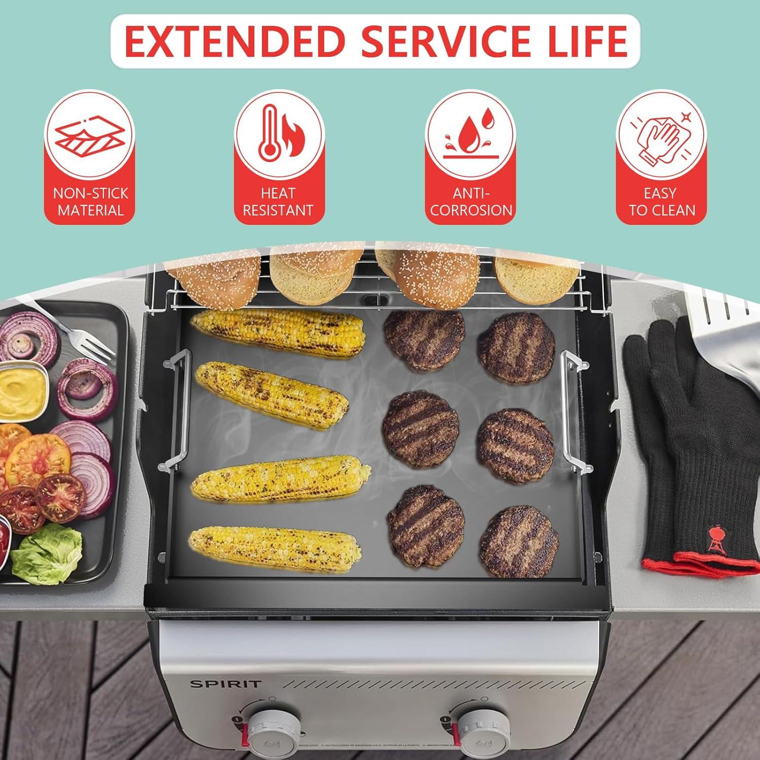 Plancha de Acero al Carbono WEBROIL para Parrillas Weber Spirit 200