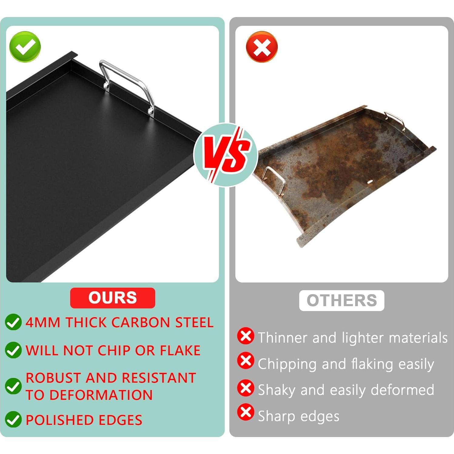 Plancha de Acero al Carbono WEBROIL para Parrillas Weber Spirit 200