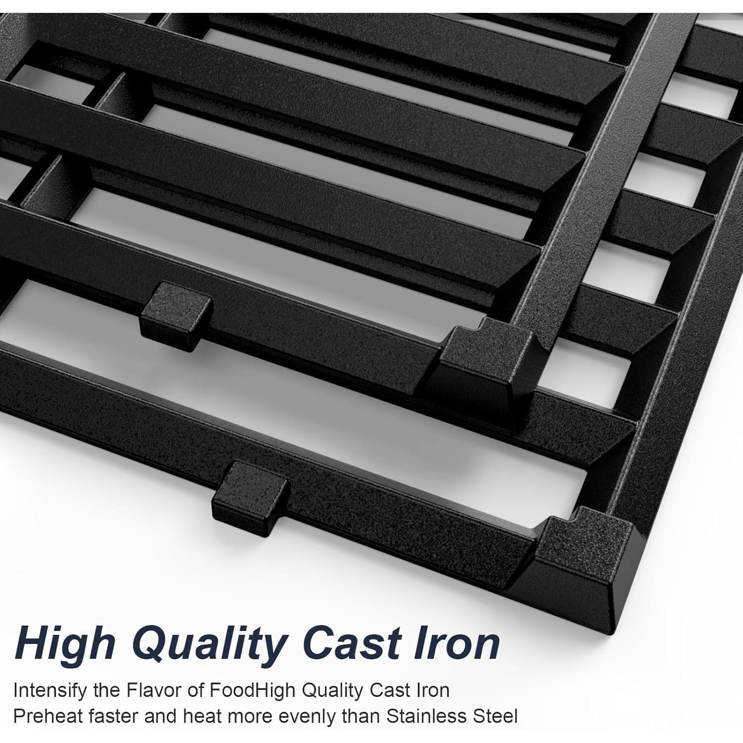 Parrillas de hierro fundido Utheer 44.45 cm para Weber Spirit