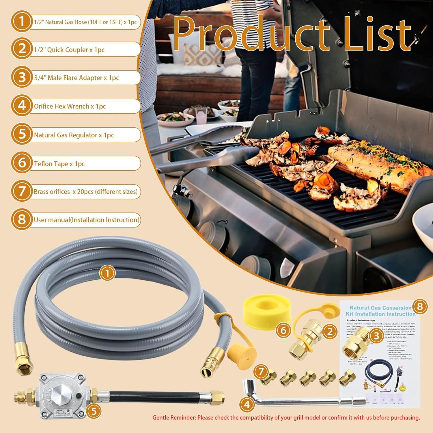 Kit de Conversión de Propano a Gas Natural Garsoo 3.05 m