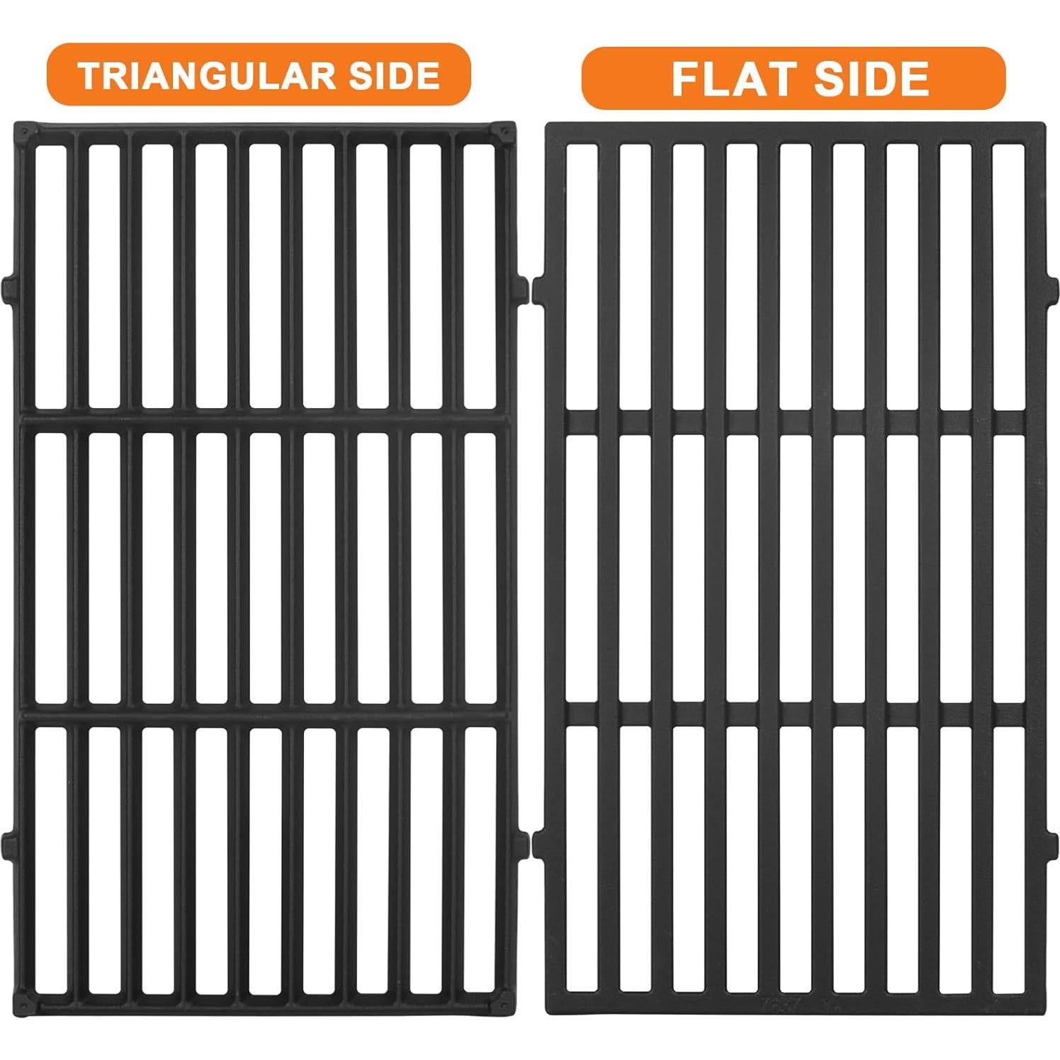 Rejillas de Parrilla de Hierro Fundido PETKAO 7637 para Weber Spirit II