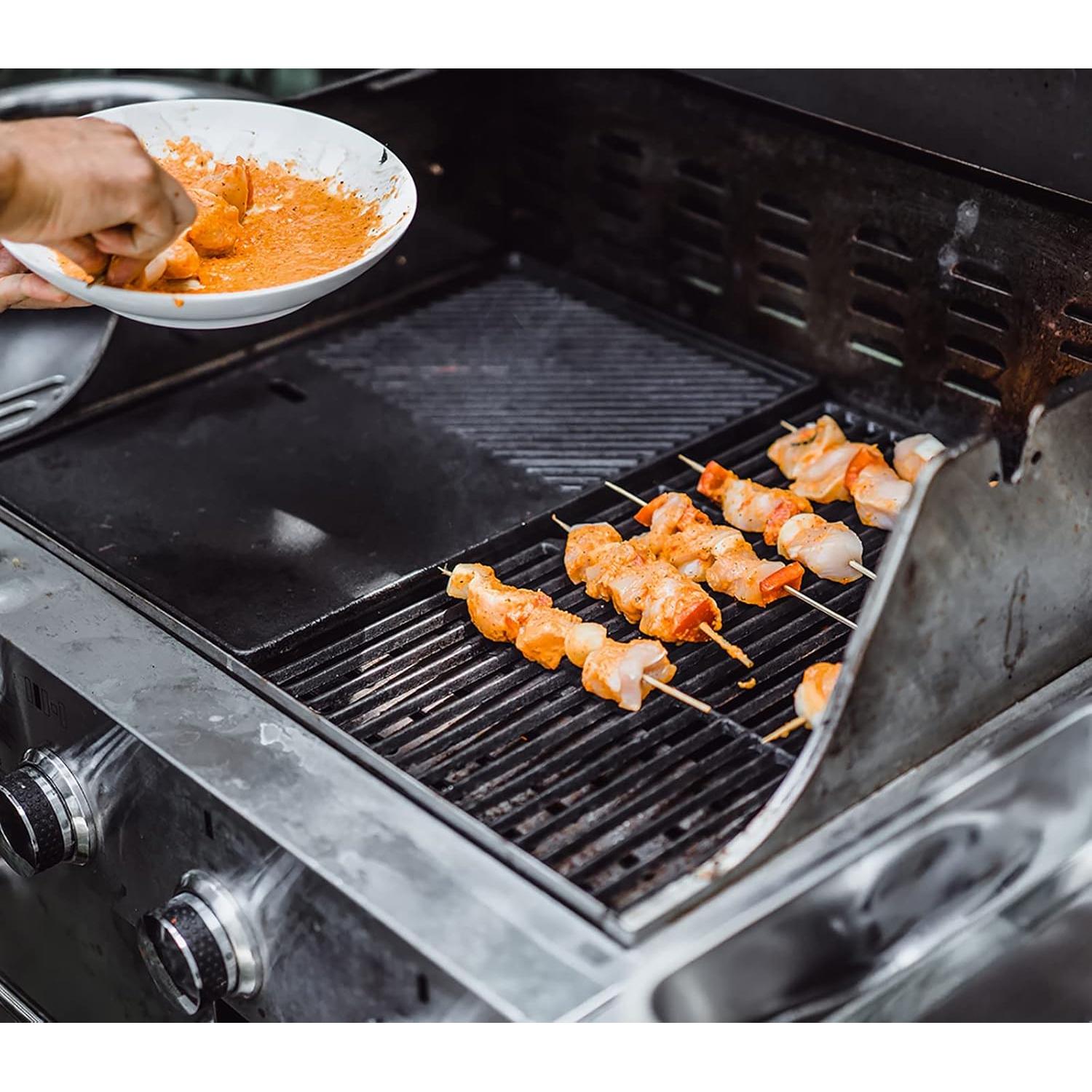 Rejillas de Parrilla de Hierro Fundido PETKAO 7637 para Weber Spirit II