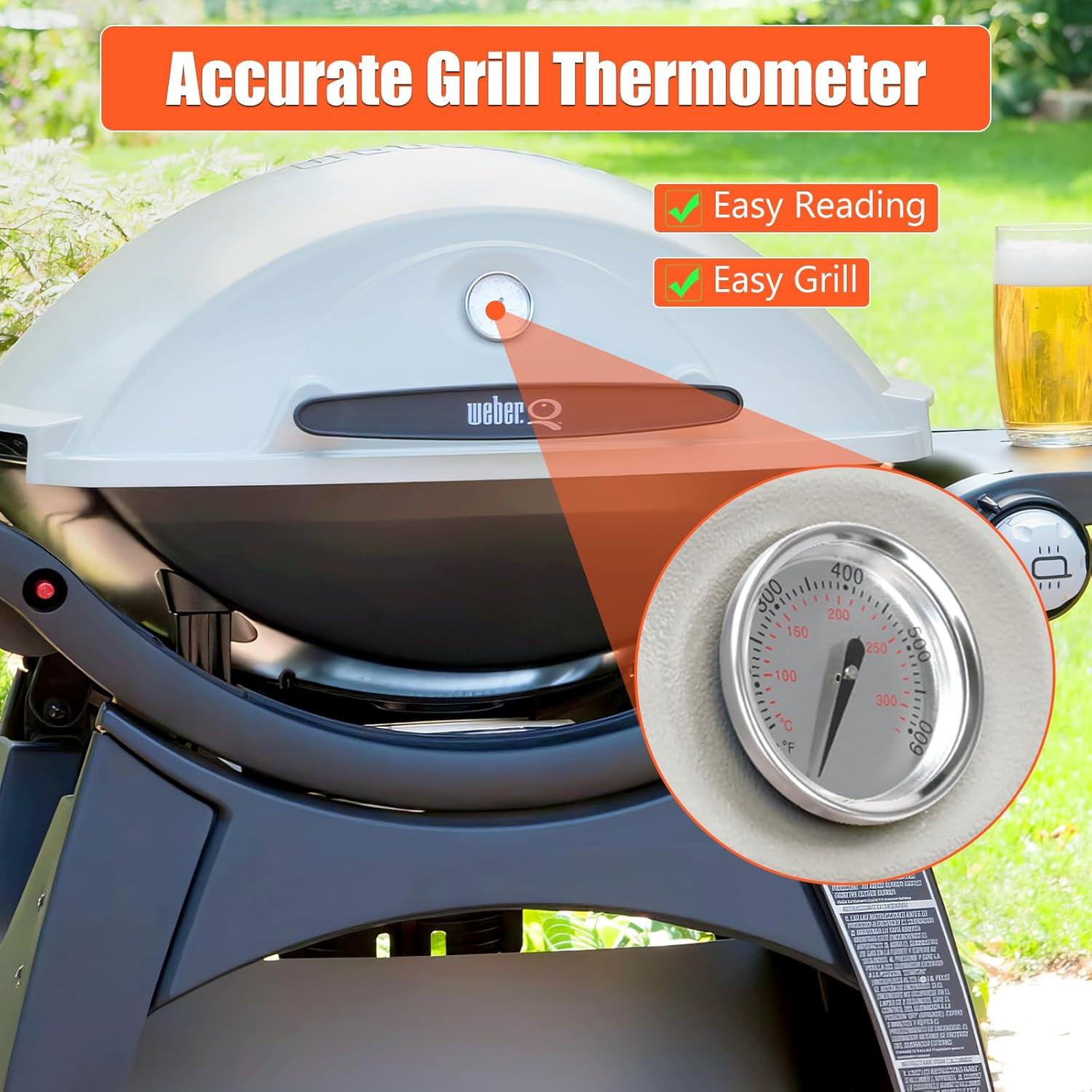 Termómetro de Parrilla QuliMetal 60540 para Weber 4.6 cm