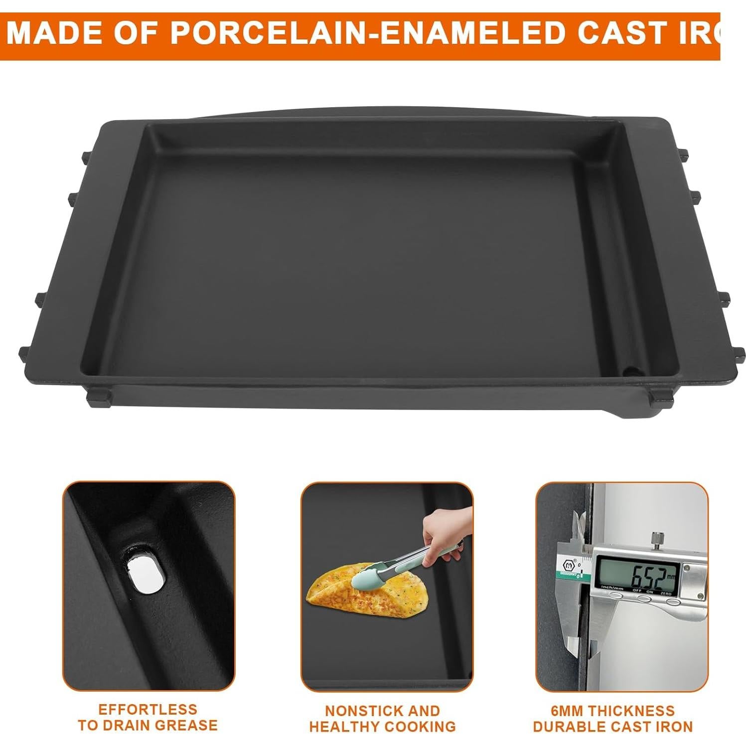 Plancha de Hierro Fundido BBQ Future 7658 para Weber Spirit 200/300