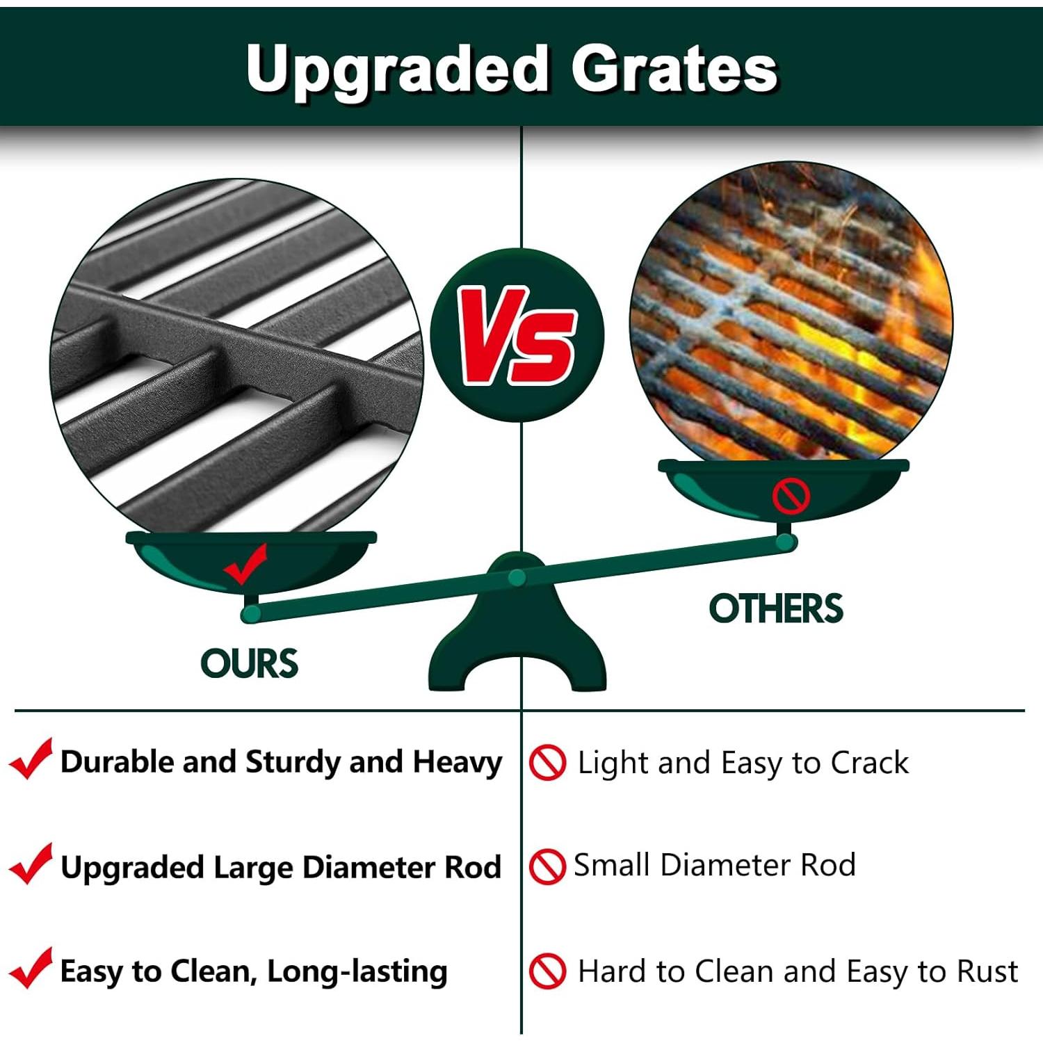 Rejillas de Parrilla Weber Spirit 300 - 2 Pcs 30.2x44.5cm