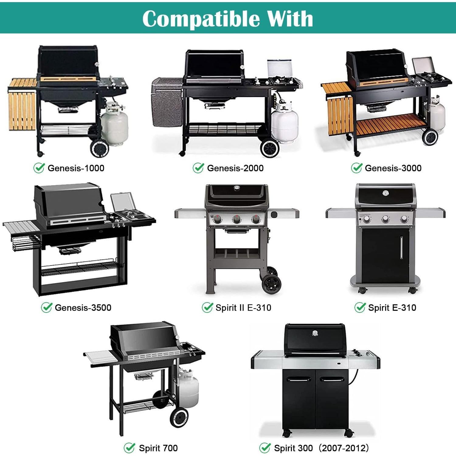 Plancha de Hierro Fundido EasiBBQ para Parrilla Weber Spirit 300