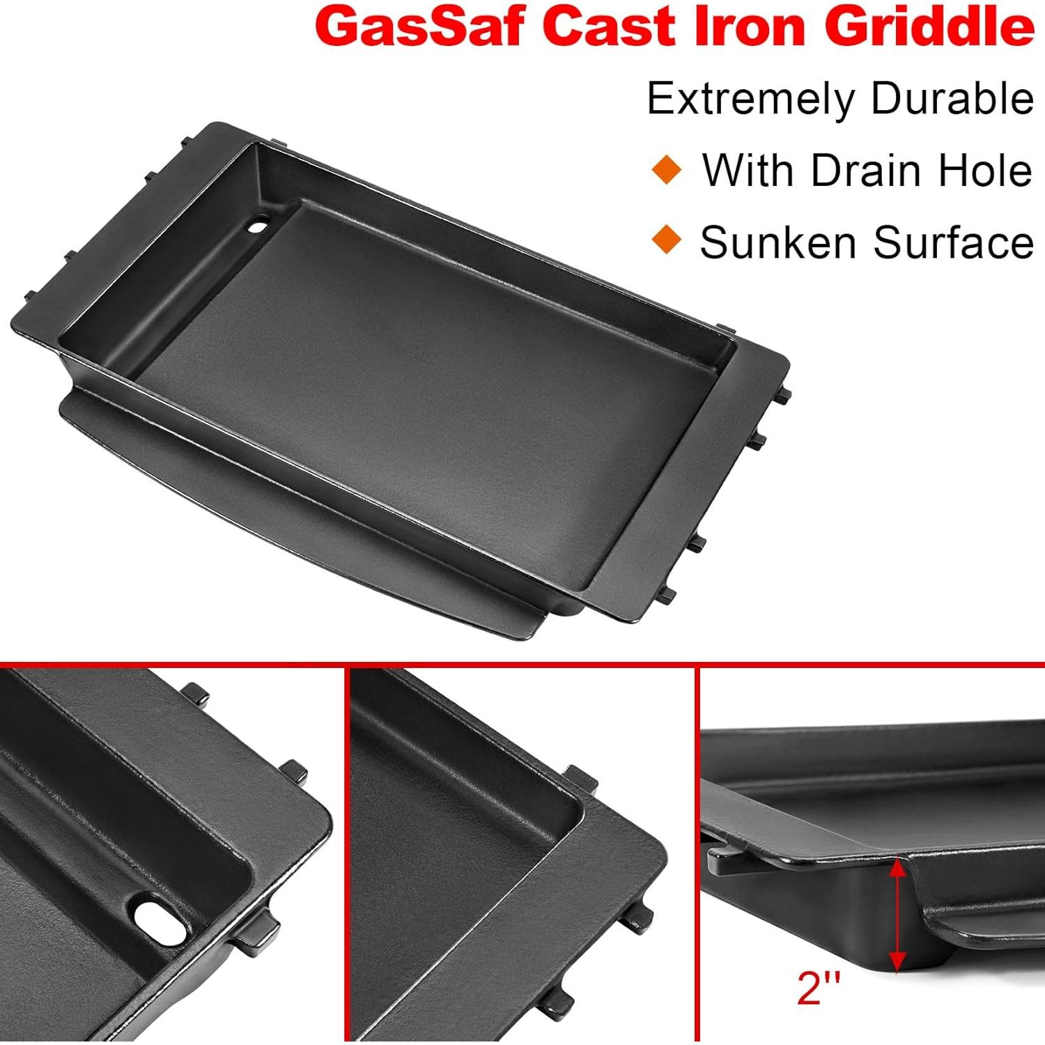 Plancha de Hierro Fundido GasSaf 7658 para Parrilla Weber