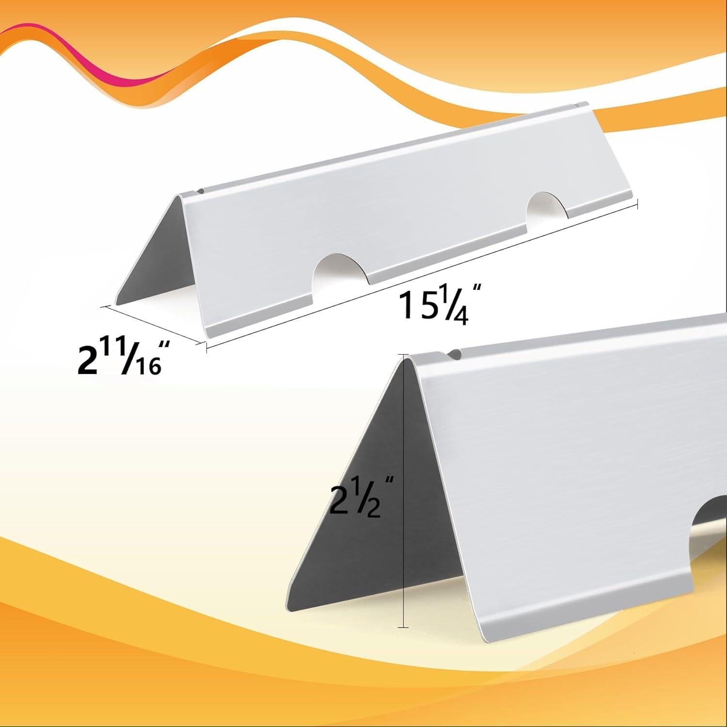 Placas de Calor Acero Inoxidable FlameDuty 7636 para Parrillas Weber Spirit