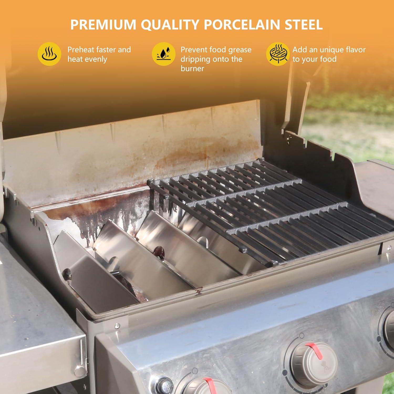 Placas de Calor Acero Inoxidable FlameDuty 7636 para Parrillas Weber Spirit