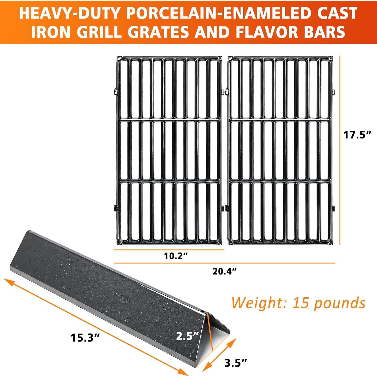 Piezas de Repuesto Weber Spirit 200 - Rejillas y Barras Saborizadoras