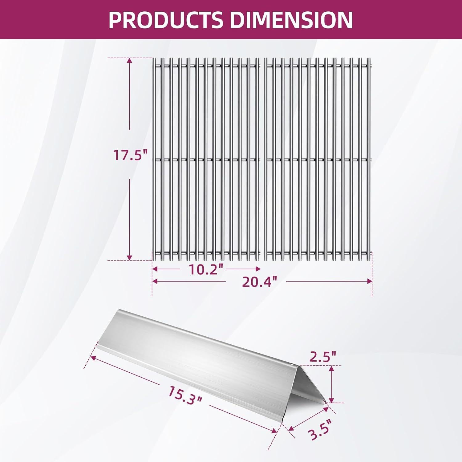 Rejillas de Parrilla Weber 7637 Acero Inoxidable 2-Pack