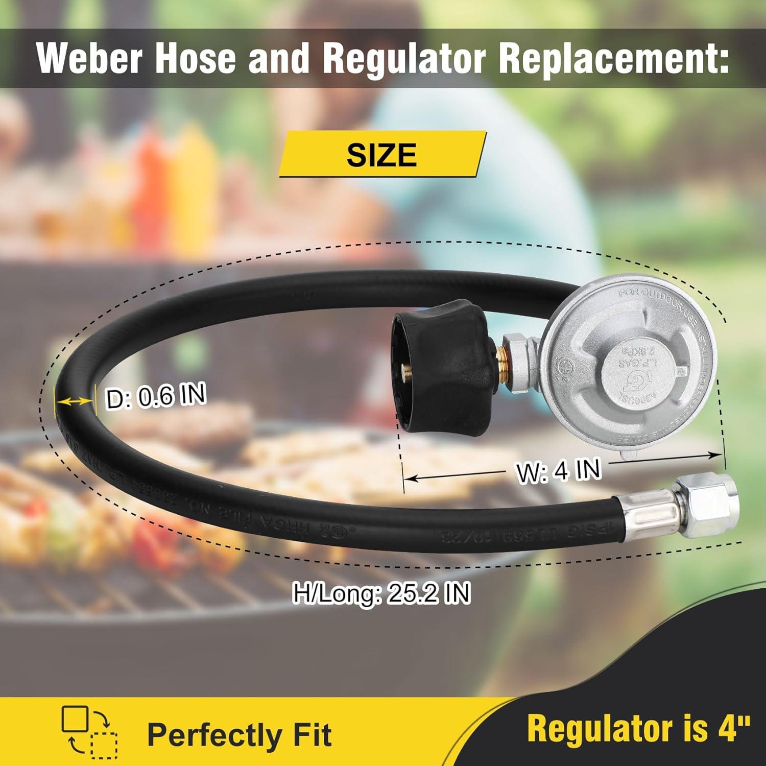 Kit Manguera y Regulador QCC1 para Parrillas Weber Spirit/Summit