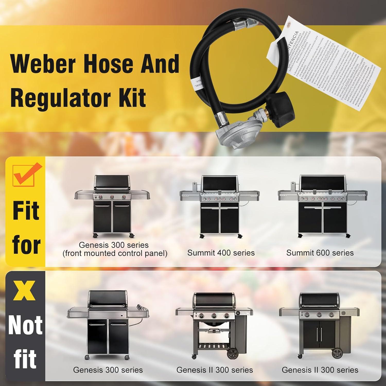 Kit Manguera y Regulador QCC1 para Parrillas Weber Spirit/Summit