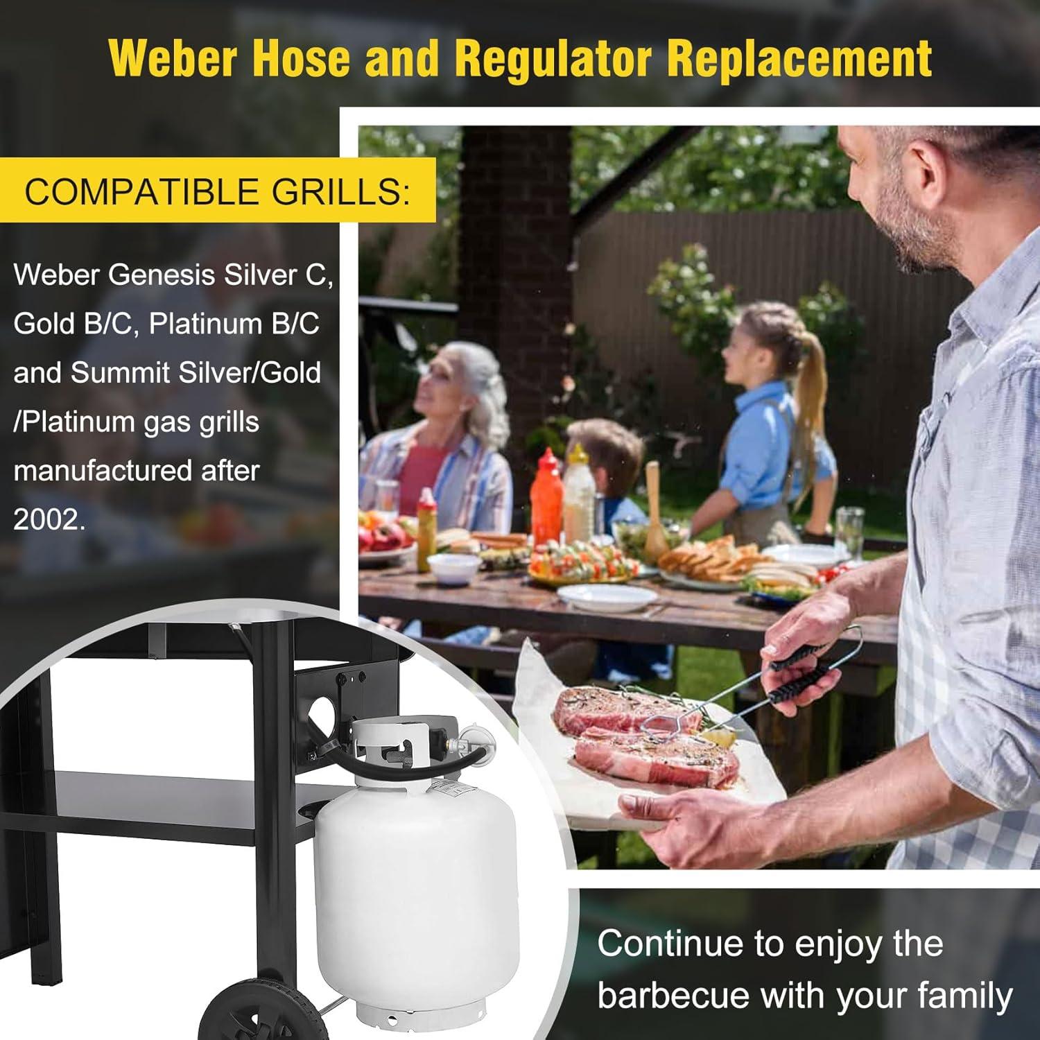 Kit Manguera y Regulador QCC1 para Parrillas Weber Spirit/Summit