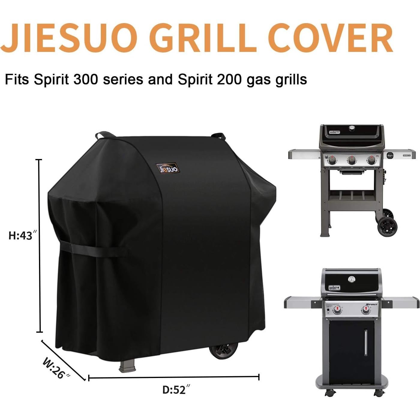Cubierta de Parrilla a Gas JIESUO 132 cm Impermeable