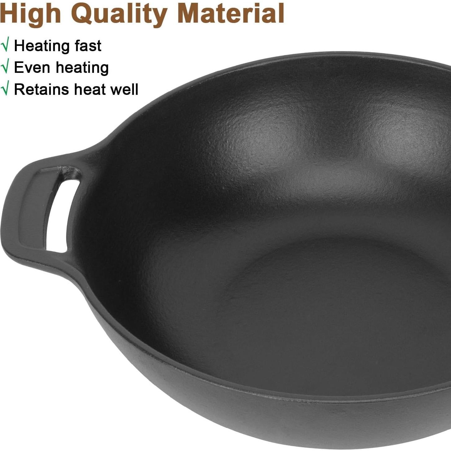 Cast Iron Grill Wok for Weber Gourmet BBQ System,Spirit I/II 200 300 SER,Genesis II E-310/LX S-440,Summit Series Cooking Grate,Outdoor Barbeque Accessories for Weber 7425