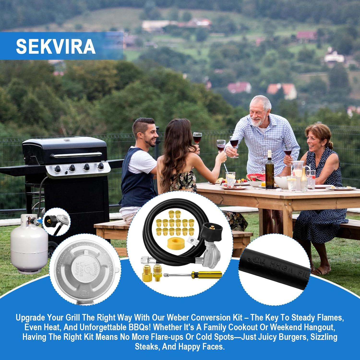 Kit de Conversión de Gas Natural a Propano Sekvira 5FT para Weber