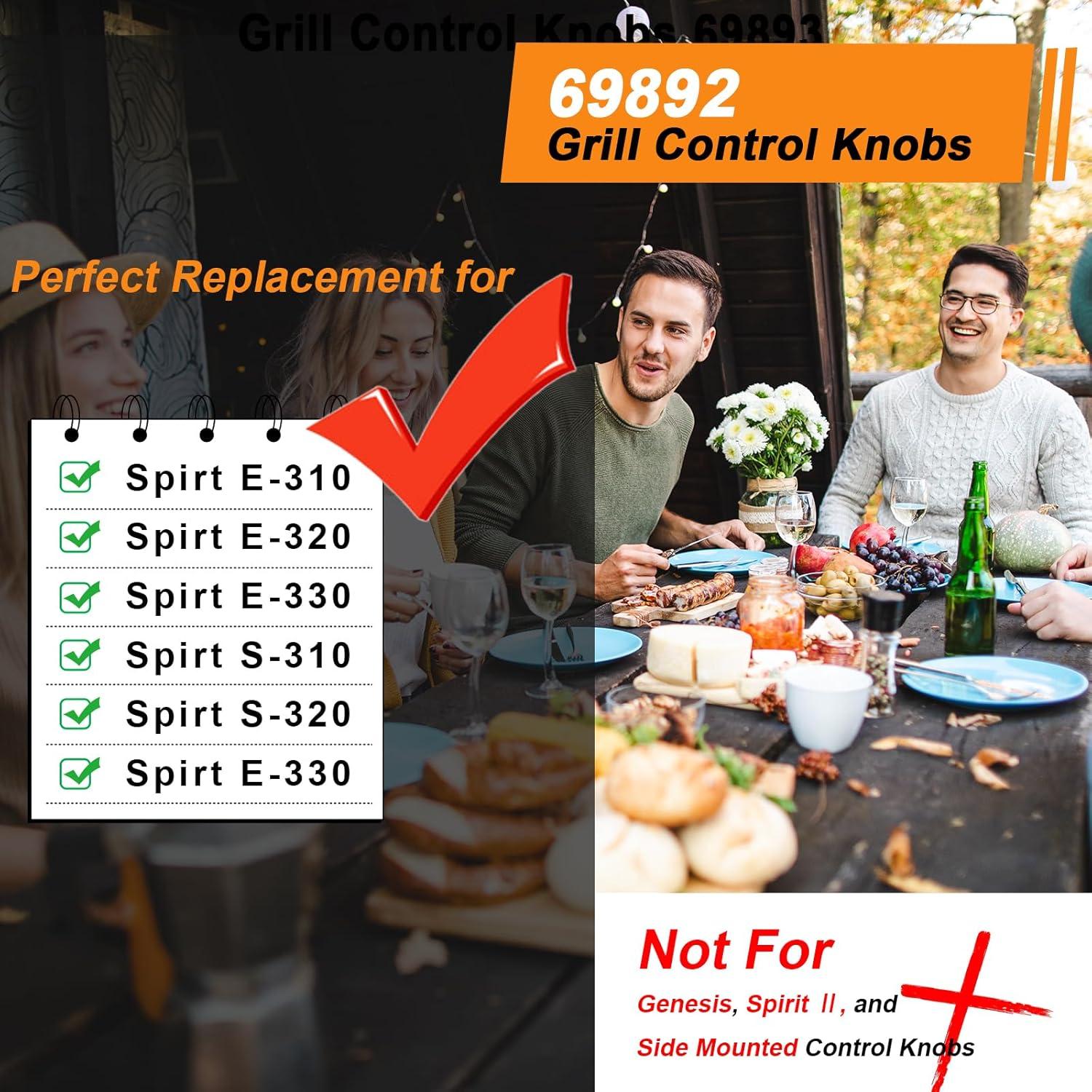 Perillas de Control de Parrilla DEEKOOL 69892 para Weber E-Spirit