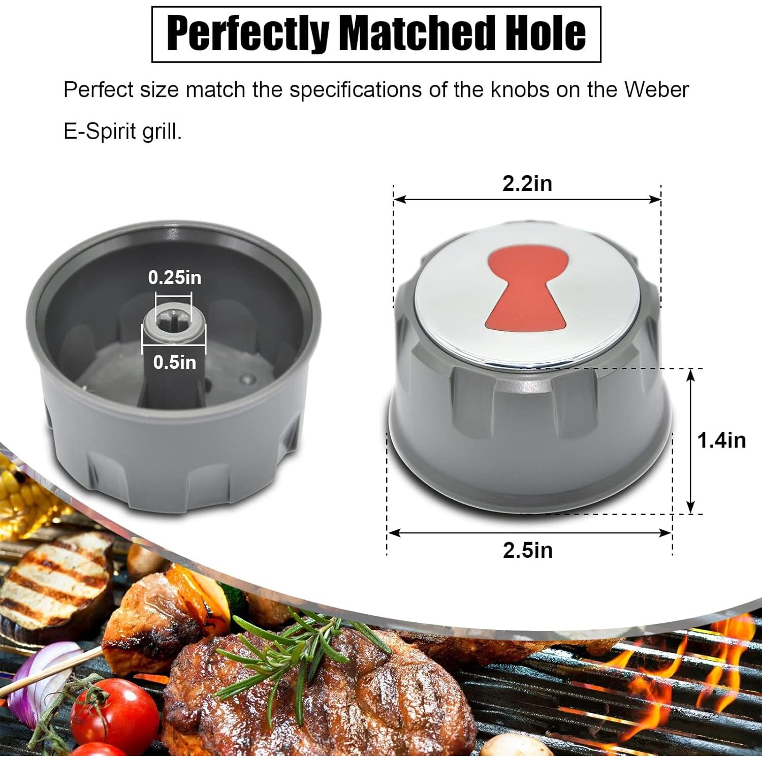 Perillas de Control de Parrilla DEEKOOL 69892 para Weber E-Spirit