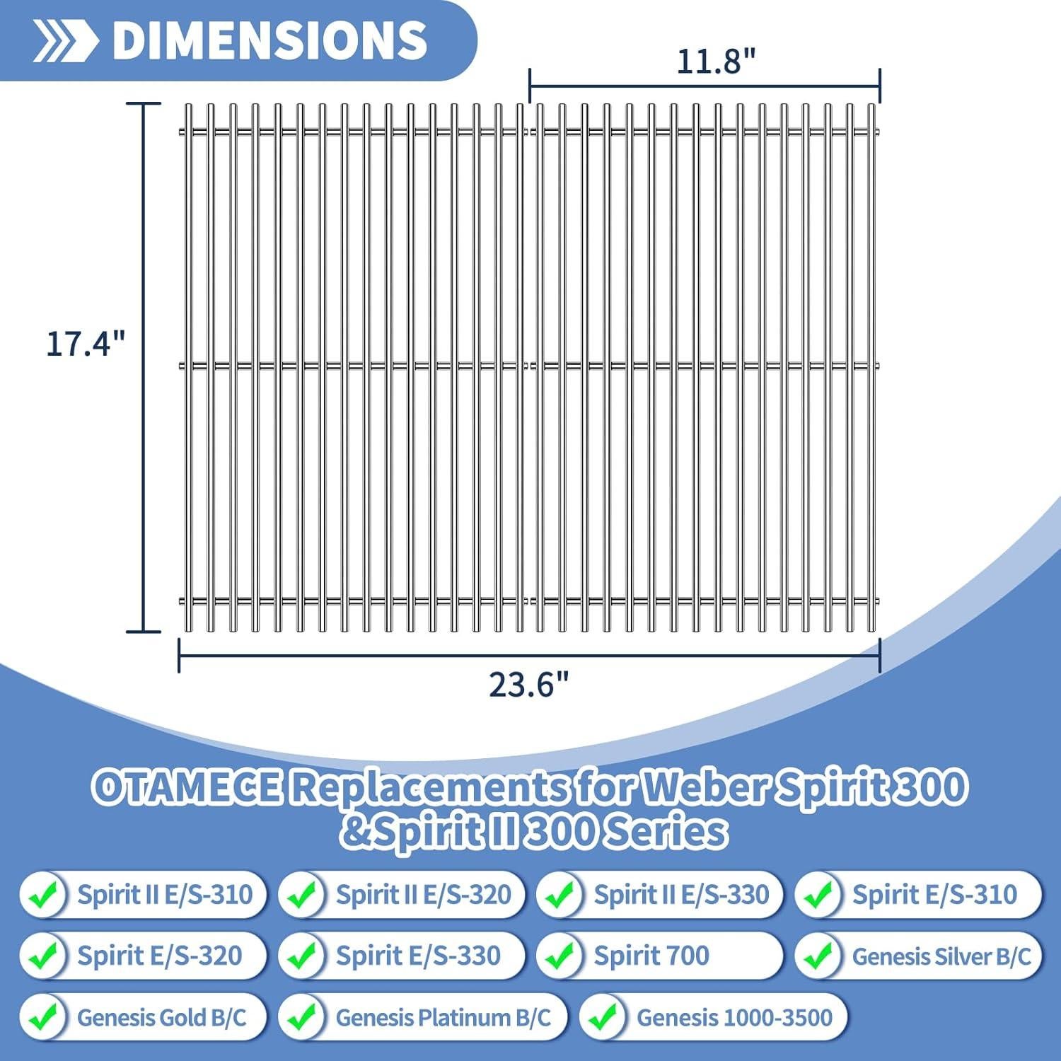 Repuestos de Parrilla Weber Spirit 300 y Genesis 44.2 cm