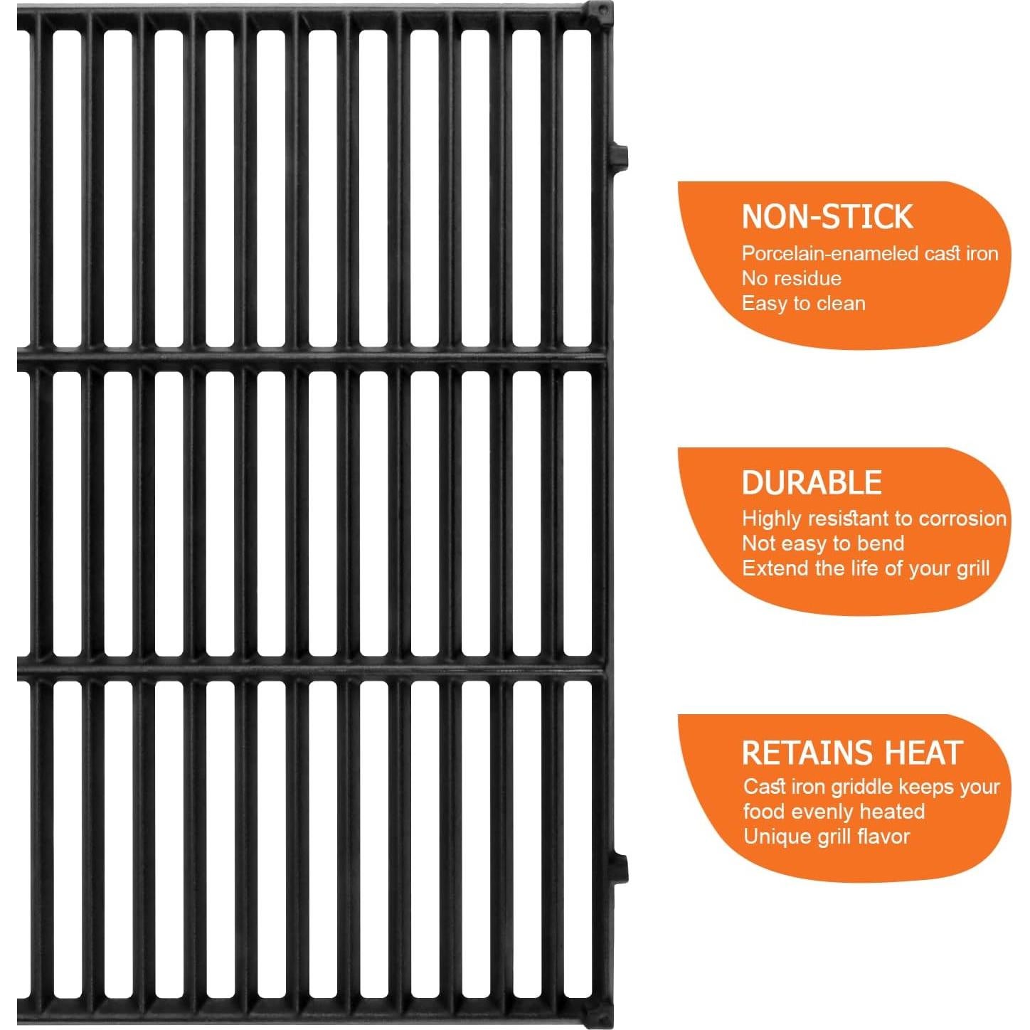 Rejillas de Parrilla GGC 7638/7639 para Weber Spirit 300, 44.5 cm