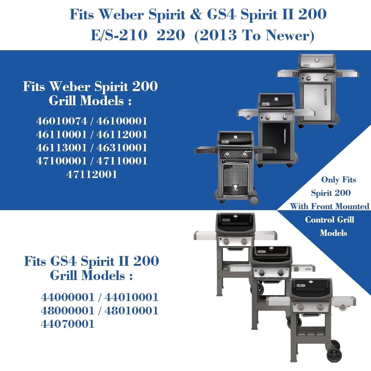 Barras Flavorizer Weber Spirit II 15.3" Acero Porcelana 3 Piezas