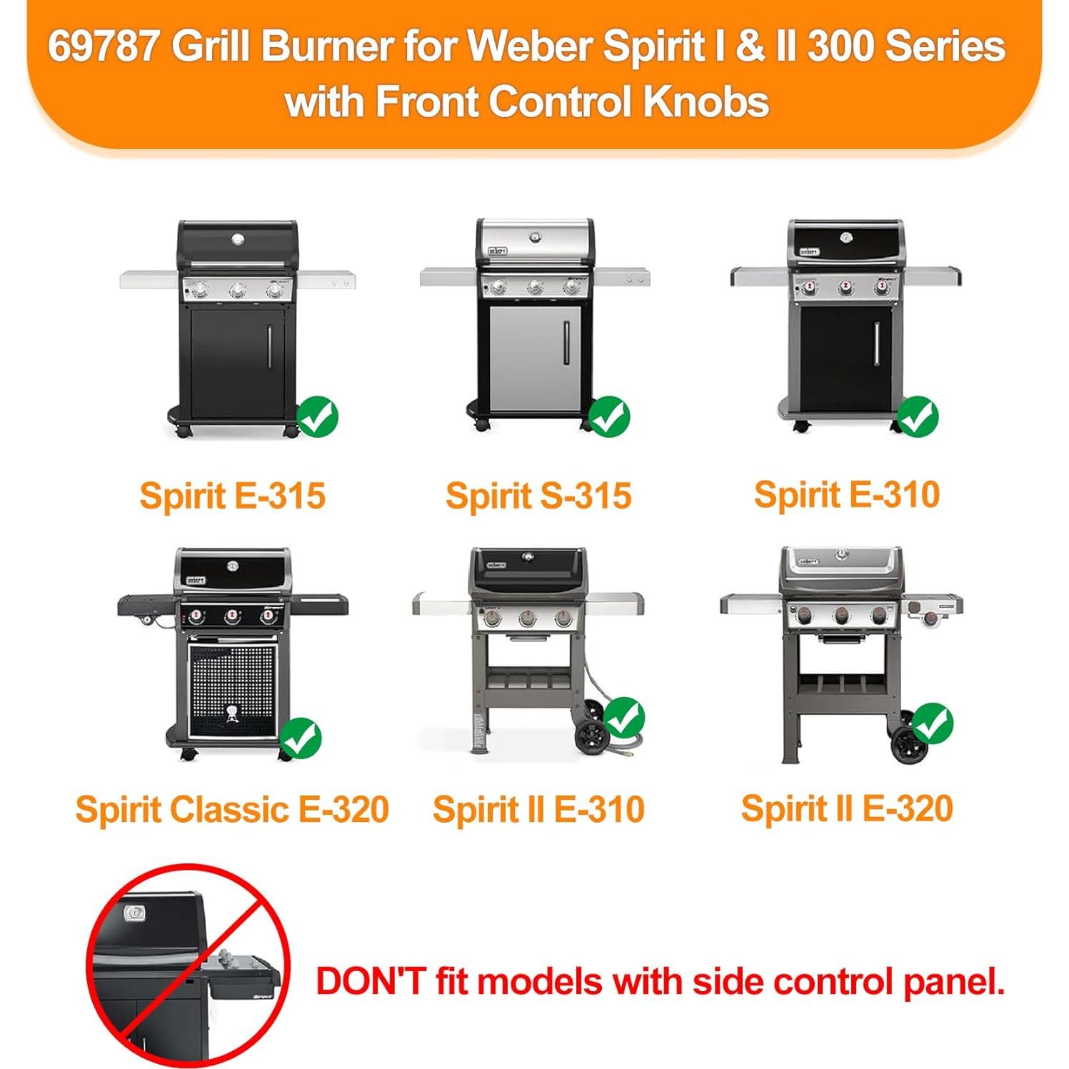 Tuberías de Quemador SafBbcue 69787 para Parrilla Weber Spirit