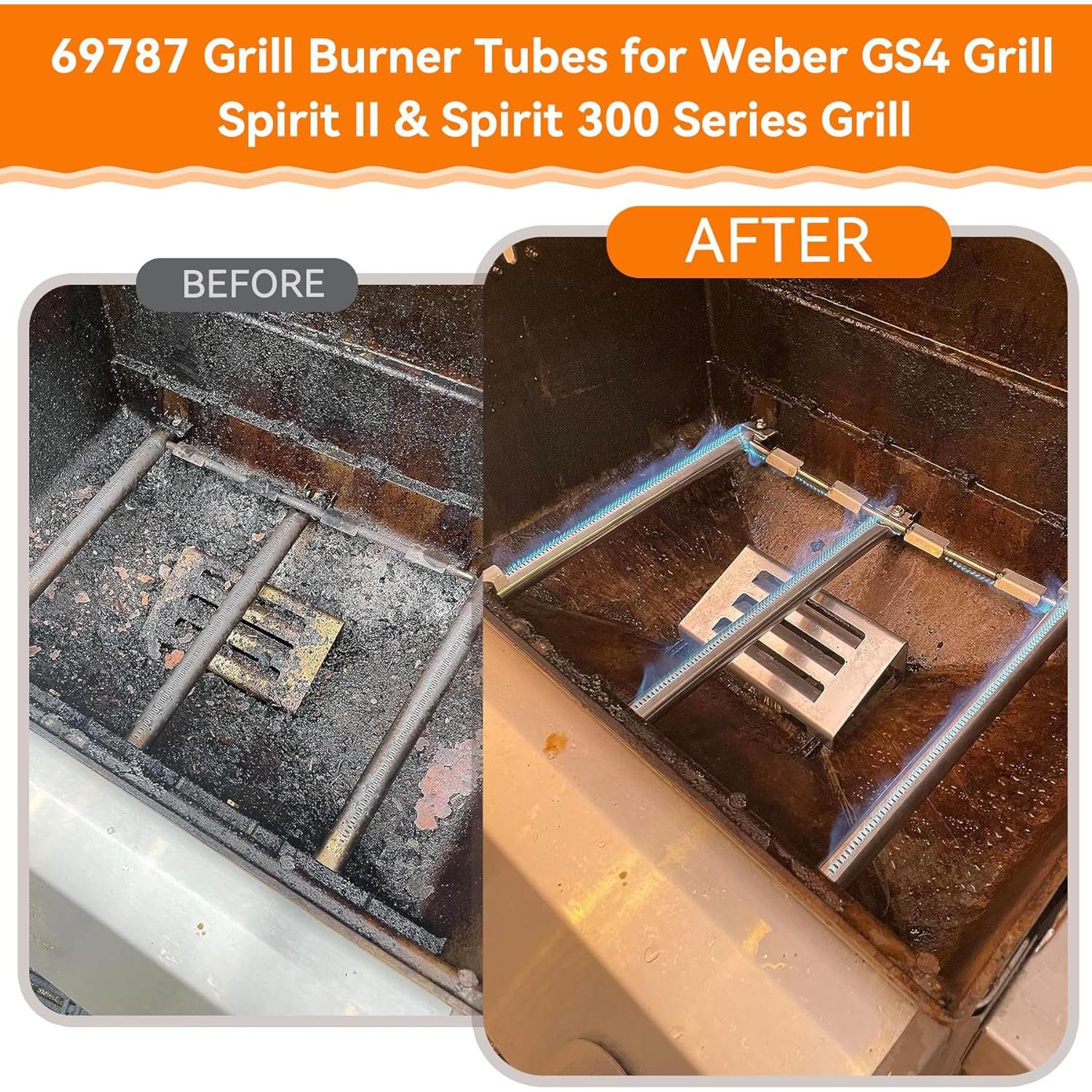 Tuberías de Quemador SafBbcue 69787 para Parrilla Weber Spirit