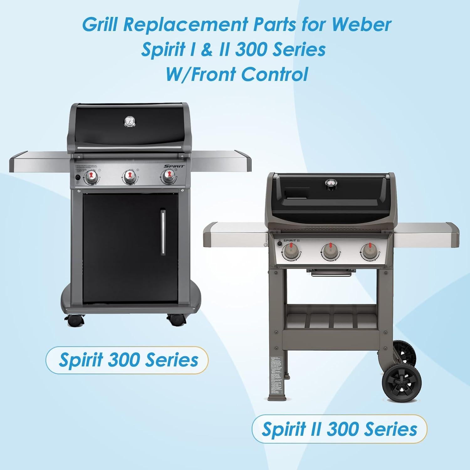 Rejillas de Parrilla Weber Spirit 300 7639 Acero Inoxidable 2-Pack