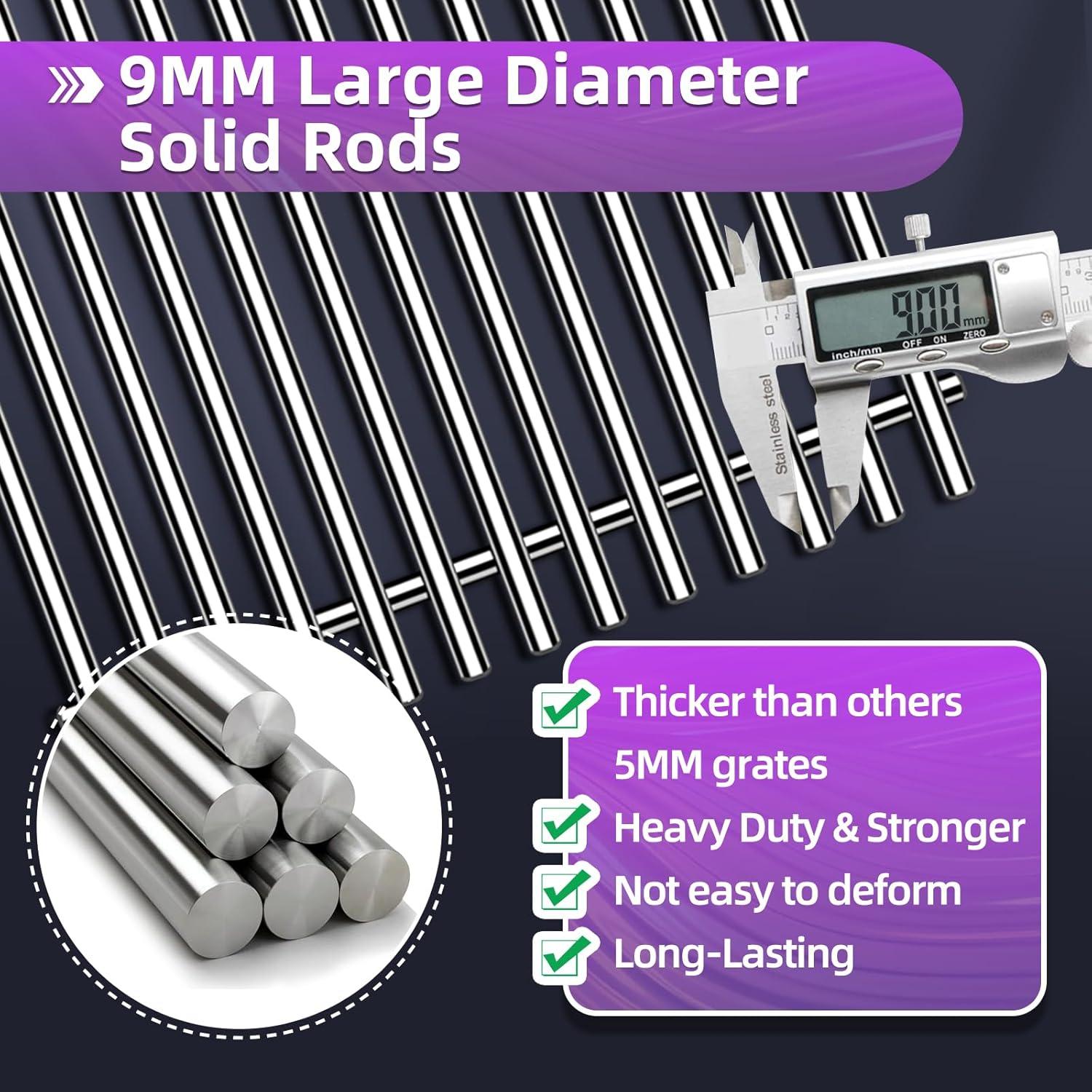 Rejilla de Parrilla de Acero Inoxidable 9MM Dictirdy para Weber Spirit 200