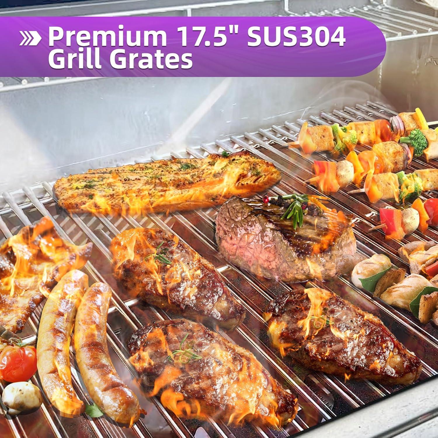 Rejilla de Parrilla de Acero Inoxidable 9MM Dictirdy para Weber Spirit 200