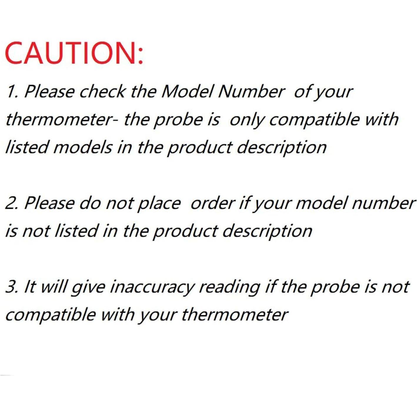 4 Sondas de Reemplazo Thermopro TP20 TP25 TP08S 2.5mm