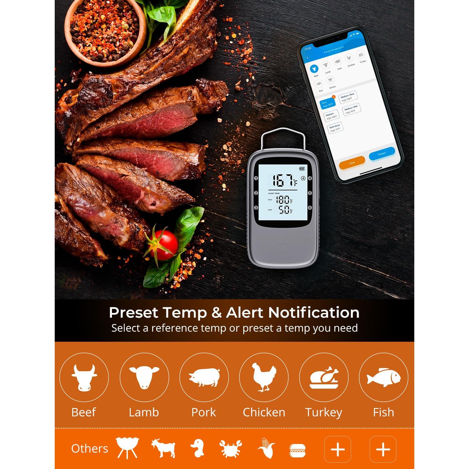 Termómetro de Carne Bluetooth Govee H5055 con 2 Probetas