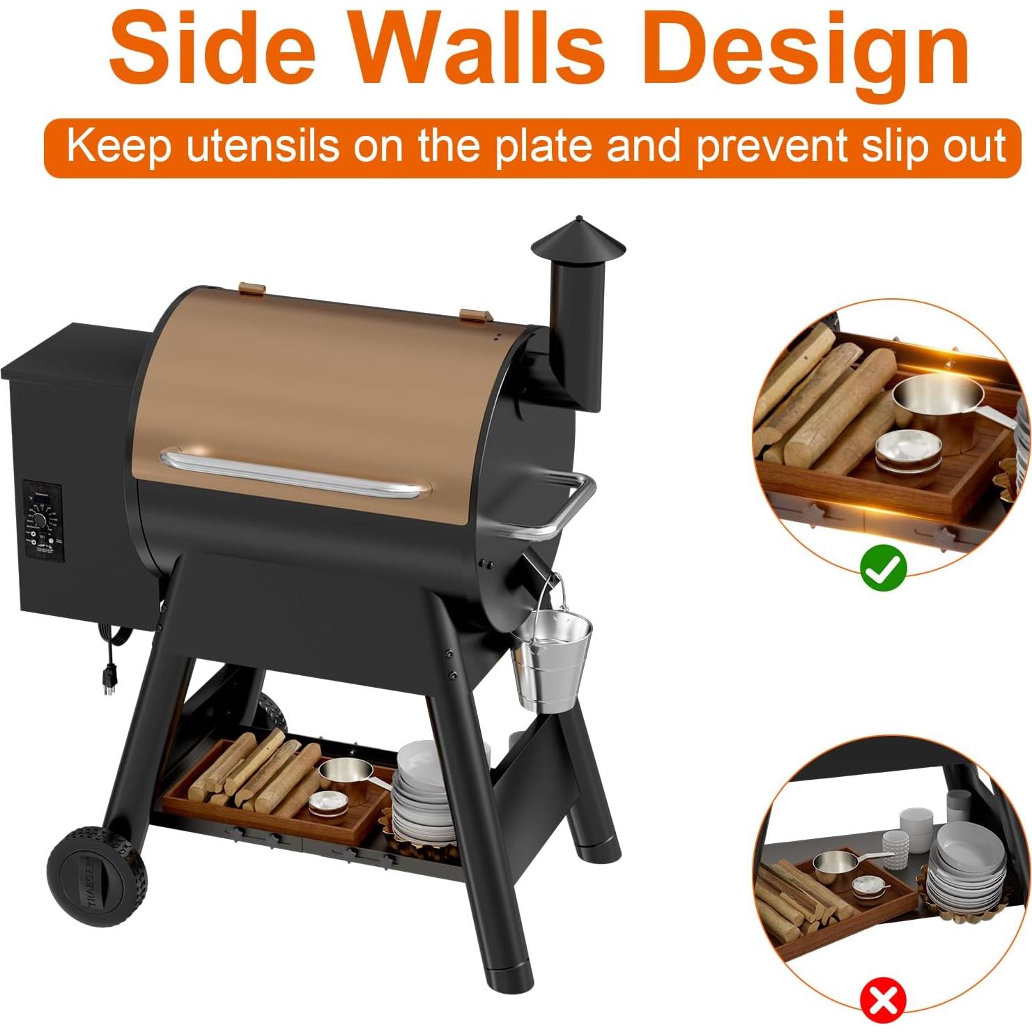 Estante de Almacenamiento Ajustable DELSbbq para Parrilla Traeger Pro 22/575